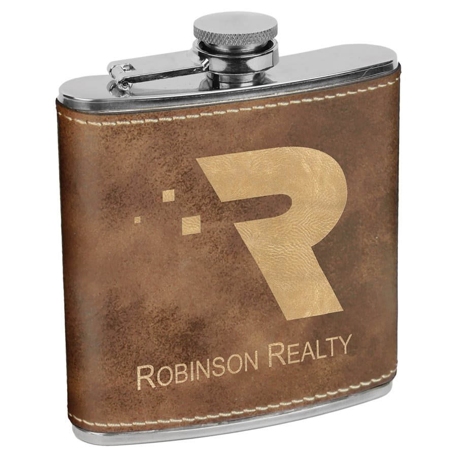 Rustic Gold Stainless Steel 6 oz. Flask
