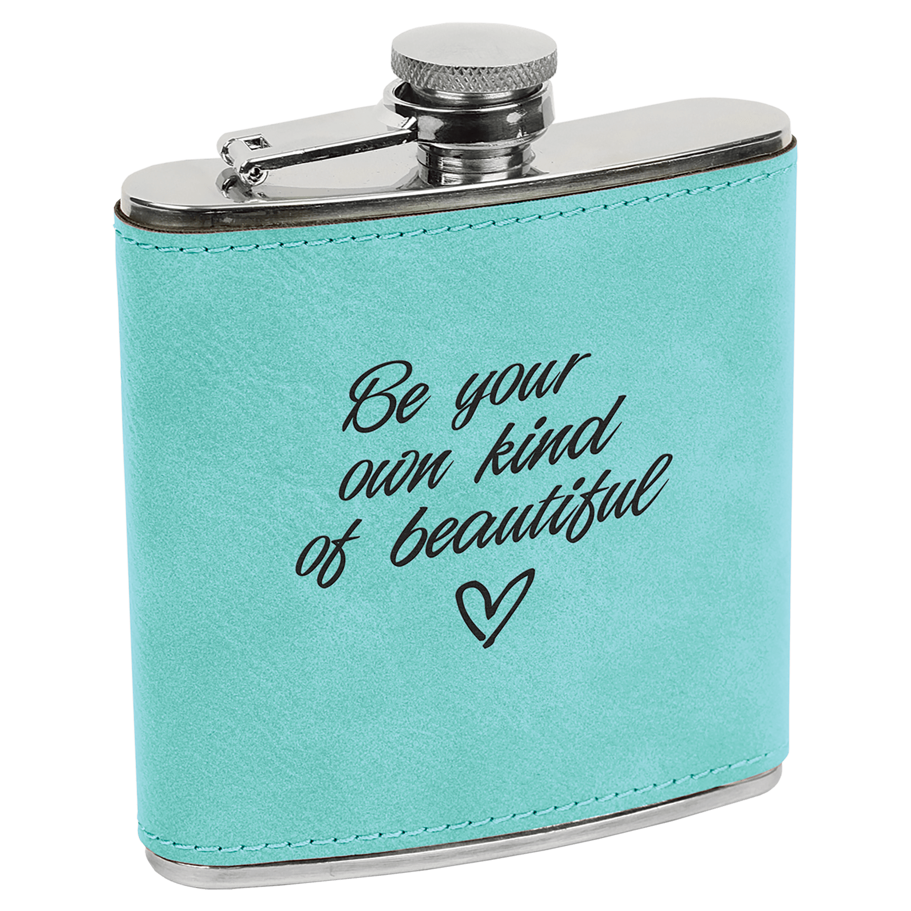 Teal Stainless Steel 6 oz. Flask