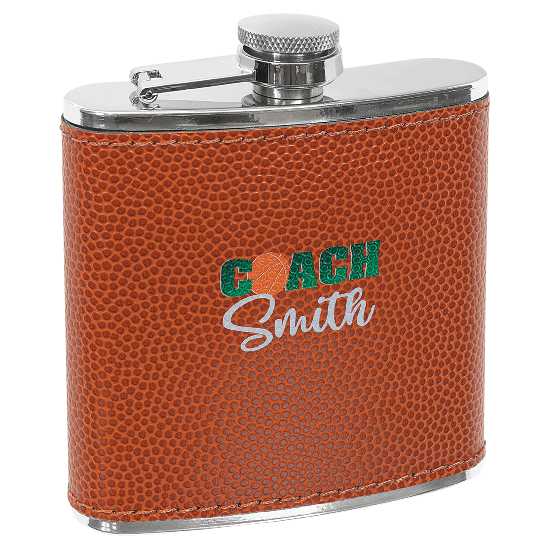 Basketball Stainless Steel 6 oz. Flask