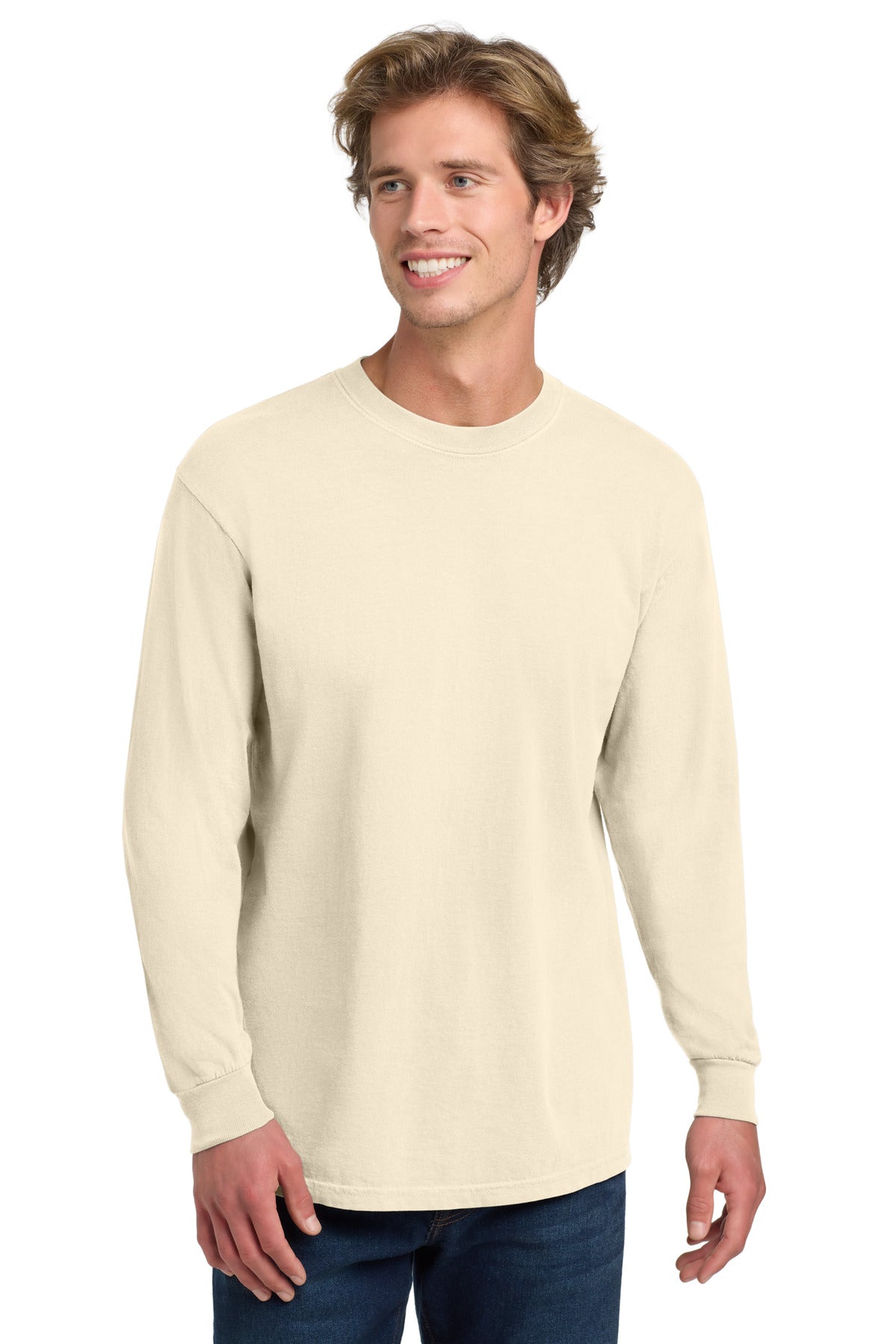 Custom Ivory Long Sleeve Tee 6014, personalized by SanCanDo Swag in Argyle, TX