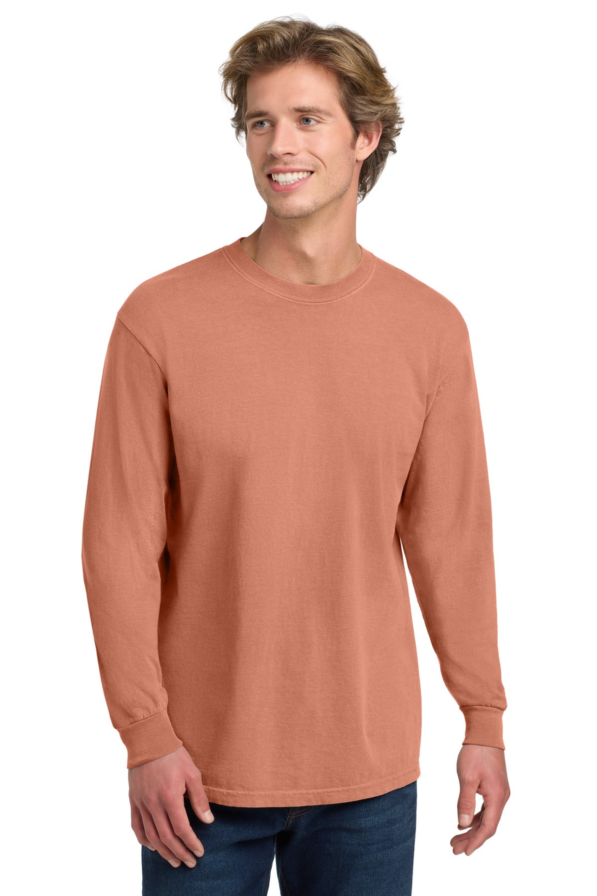 Custom Terracotta Long Sleeve Tee 6014, personalized by SanCanDo Swag in Argyle, TX