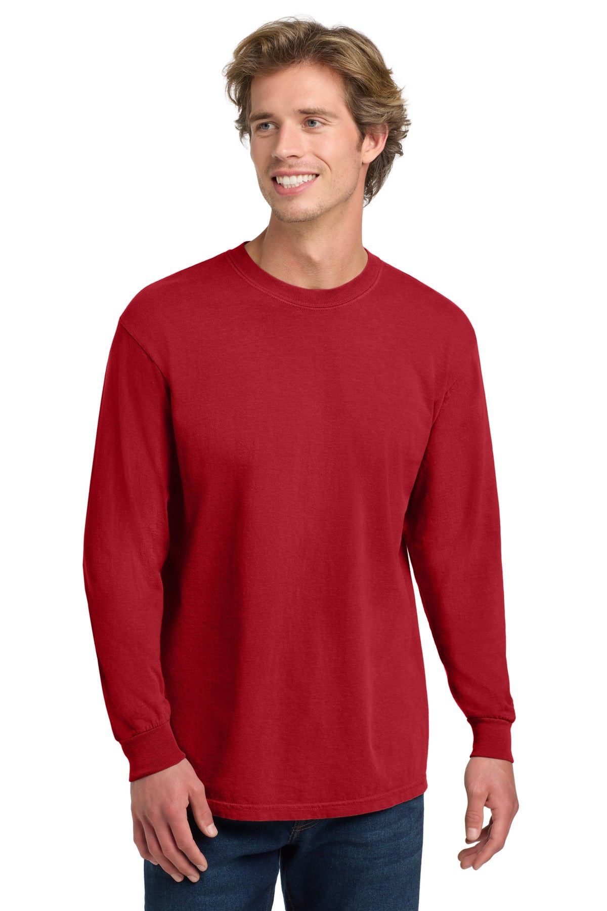 Custom Red Long Sleeve Tee 6014, personalized by SanCanDo Swag in Argyle, TX