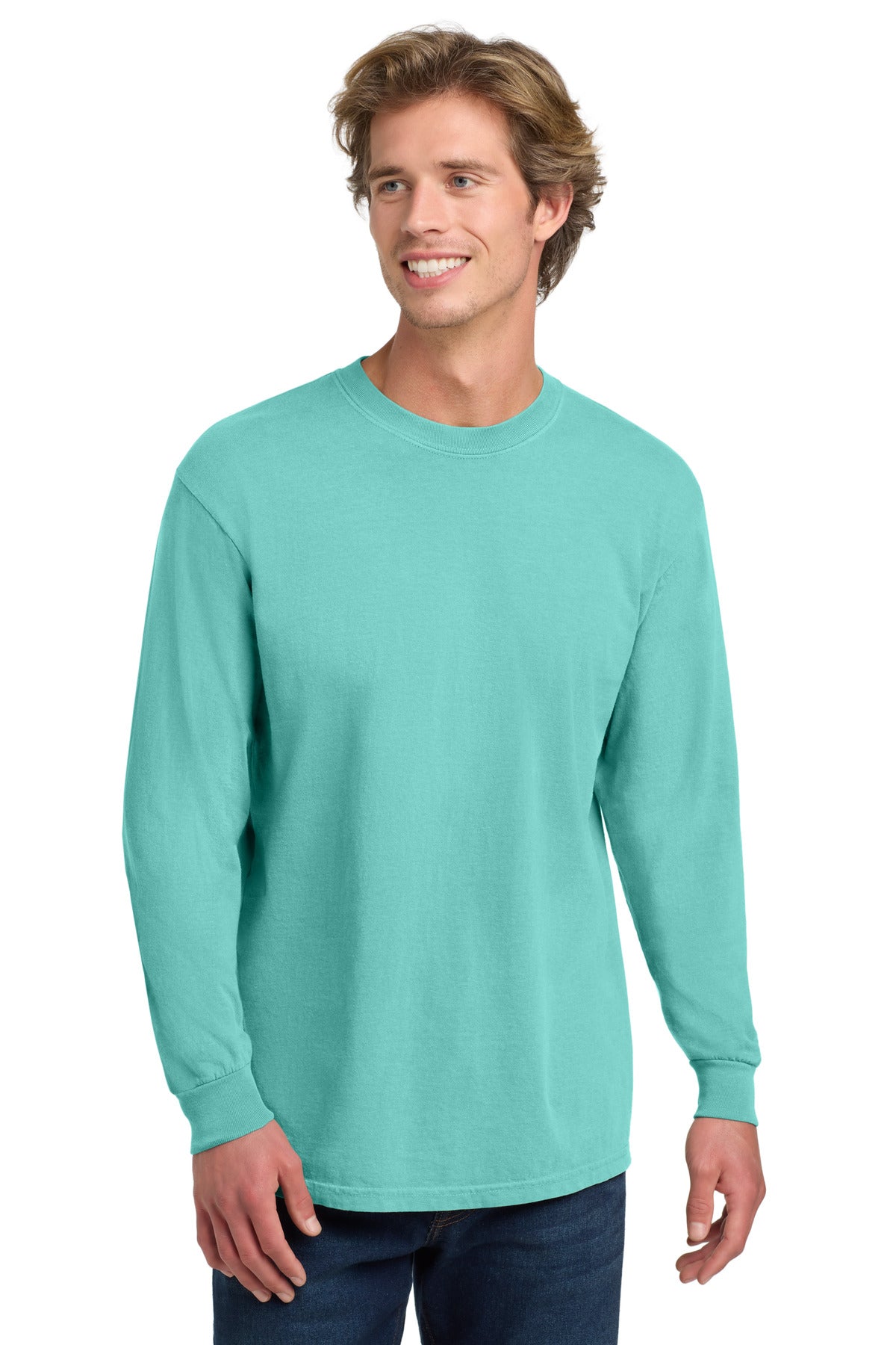 Custom Chalky Mint Long Sleeve Tee 6014, personalized by SanCanDo Swag in Argyle, TX