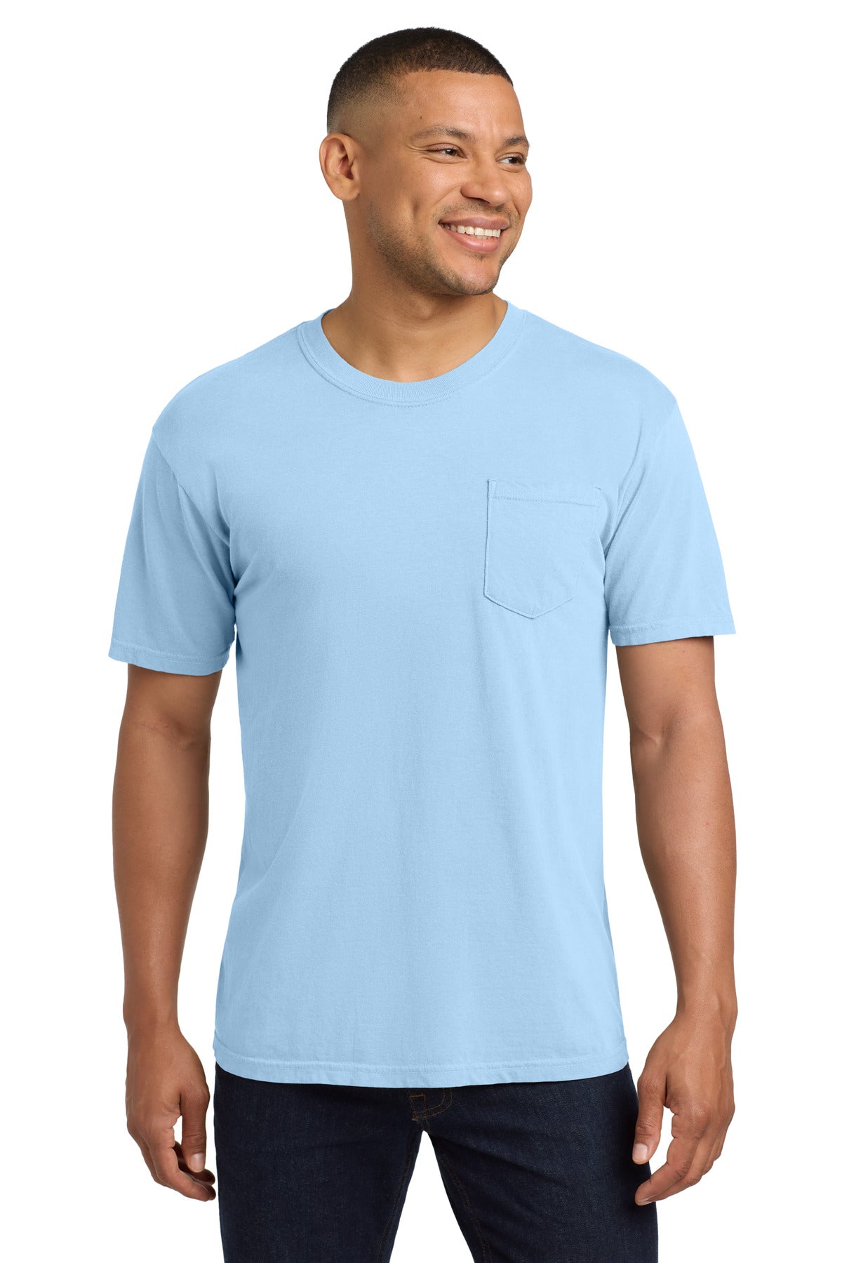 Custom Hydrangea Pocket Tee 6030, personalized by SanCanDo Swag in Argyle, TX