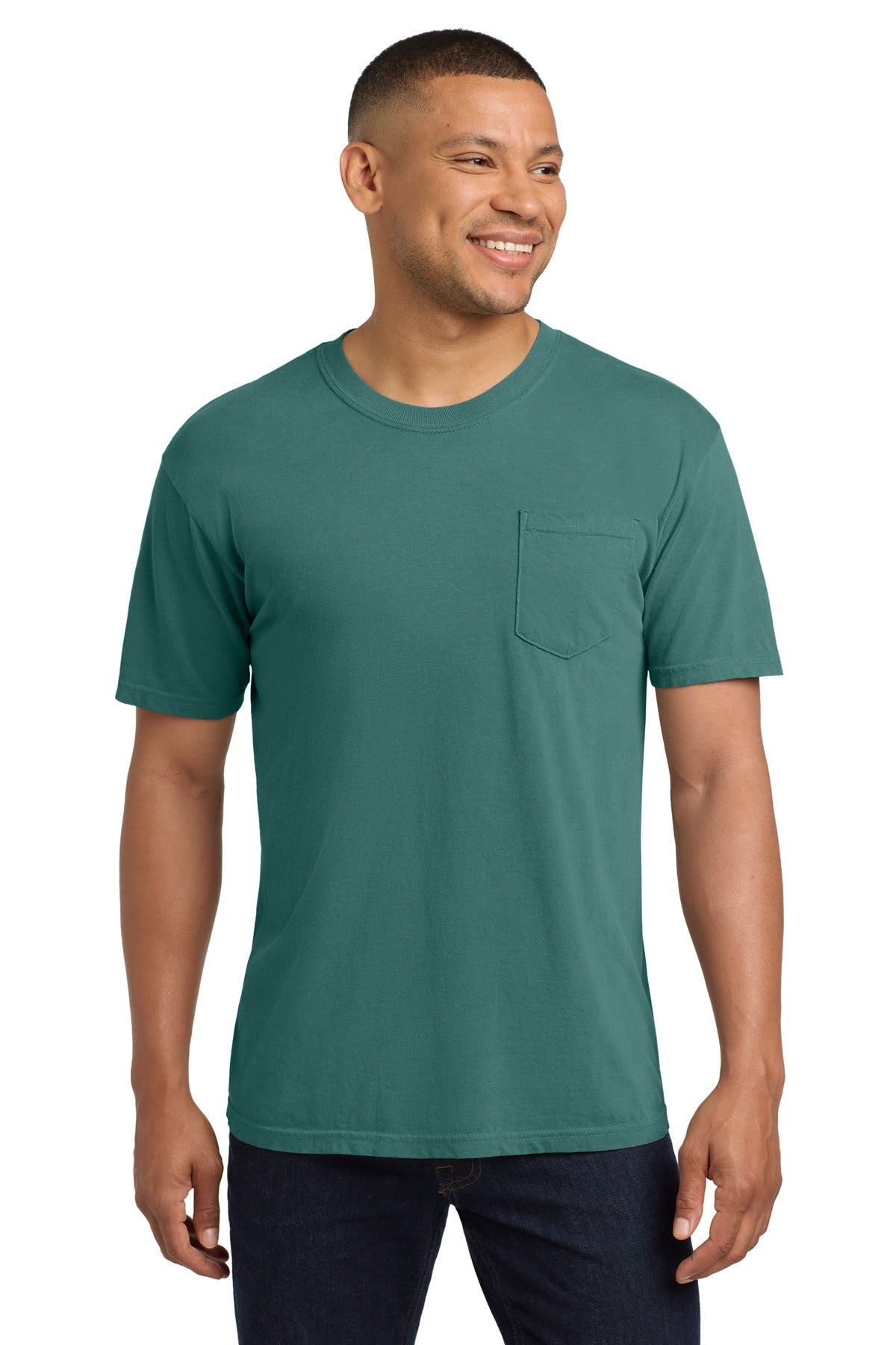 Custom Emerald Pocket Tee 6030, personalized by SanCanDo Swag in Argyle, TX