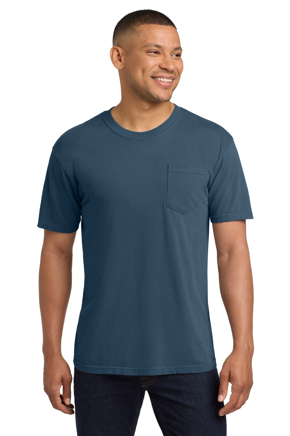 Custom Midnight Pocket Tee 6030, personalized by SanCanDo Swag in Argyle, TX