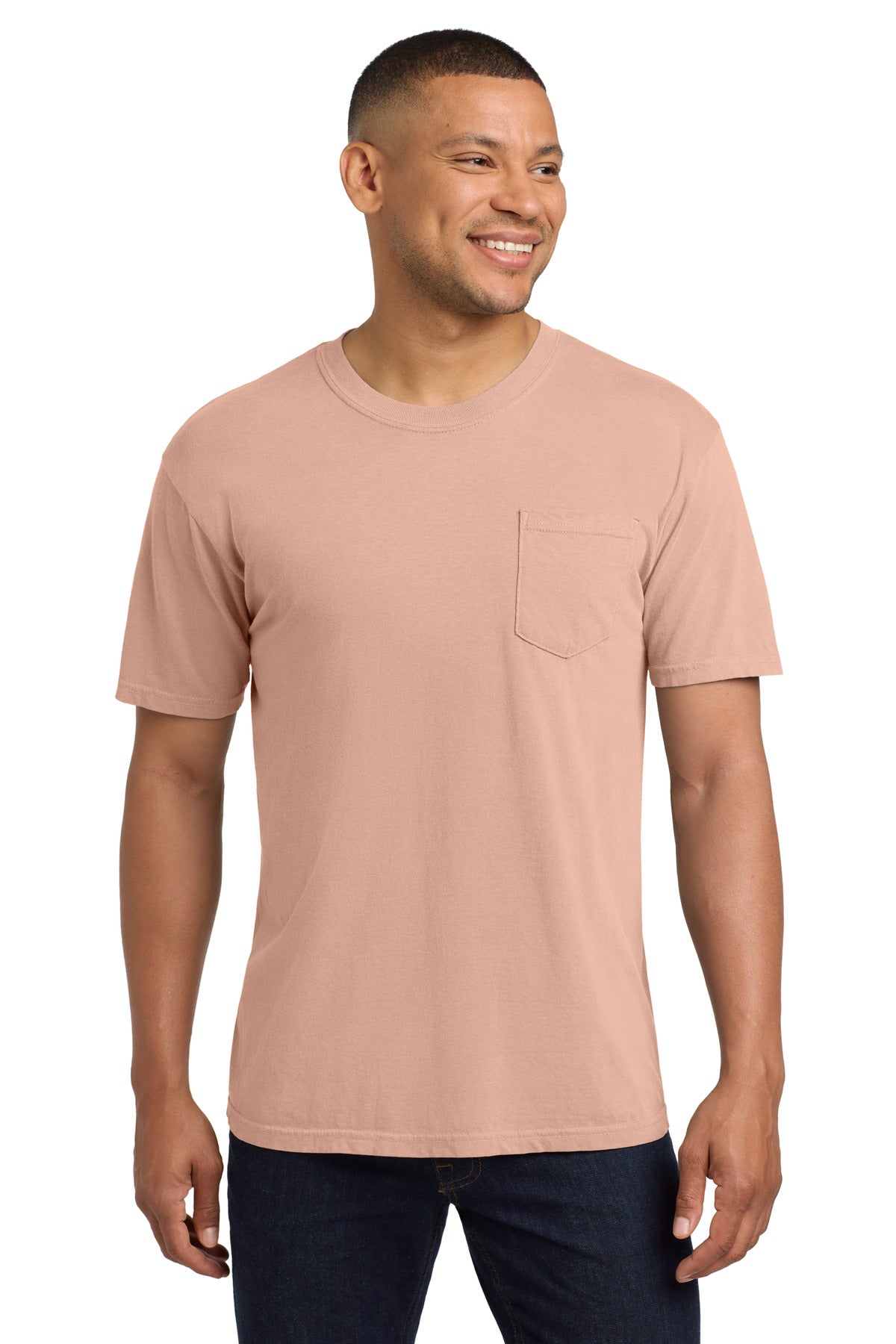 Custom Peachy Pocket Tee 6030, personalized by SanCanDo Swag in Argyle, TX