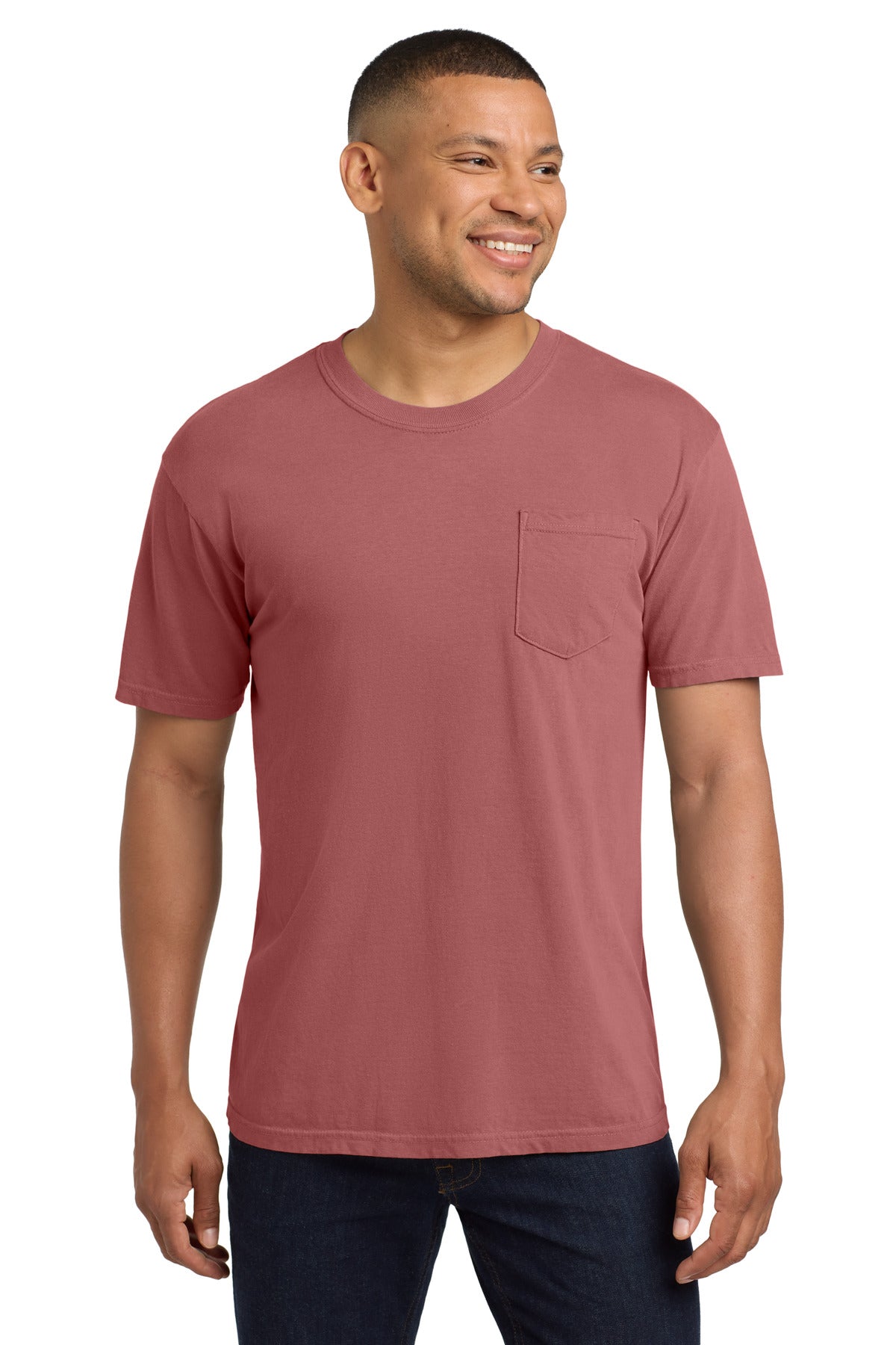 Custom Crimson Pocket Tee 6030, personalized by SanCanDo Swag in Argyle, TX