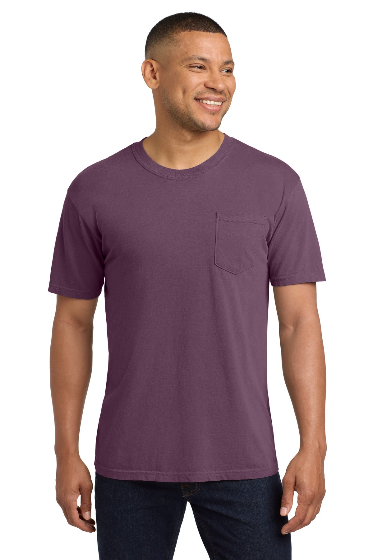 Custom Berry Pocket Tee 6030, personalized by SanCanDo Swag in Argyle, TX