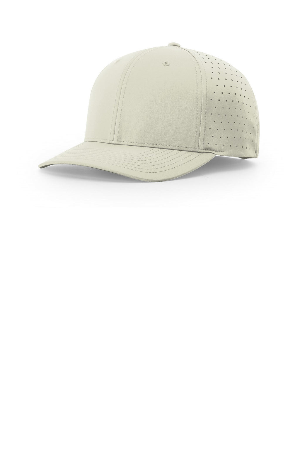 Custom Oat Milk Laser Perf R-Flex Snapback 632, personalized by SanCanDo Swag in Argyle, TX