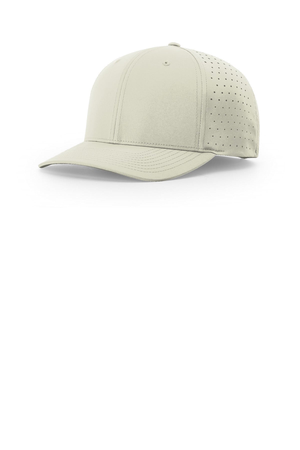 Custom Oat Milk Laser Perf R-Flex Snapback 632, personalized by SanCanDo Swag in Argyle, TX