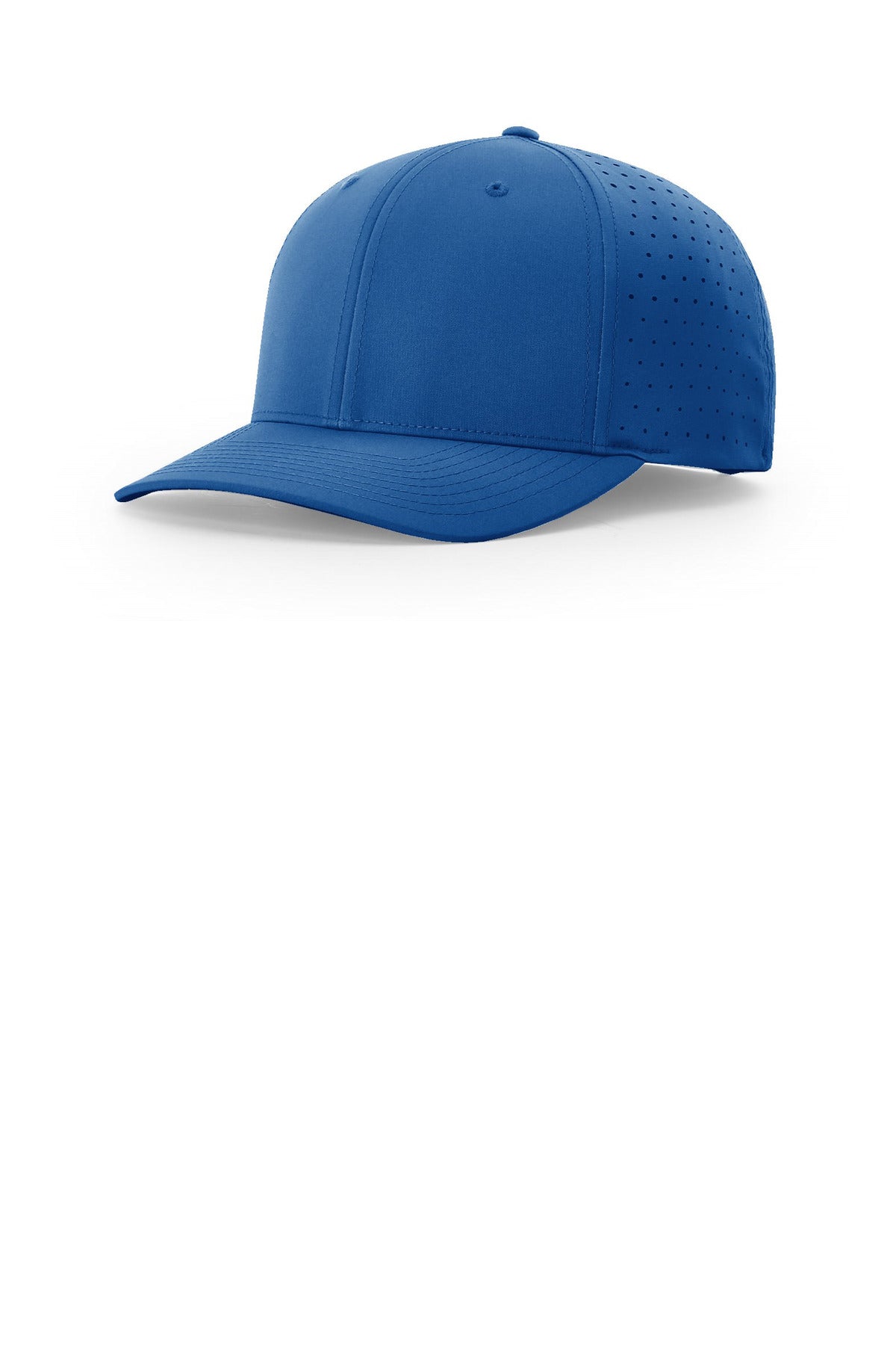 Custom Royal Laser Perf R-Flex Snapback 632, personalized by SanCanDo Swag in Argyle, TX