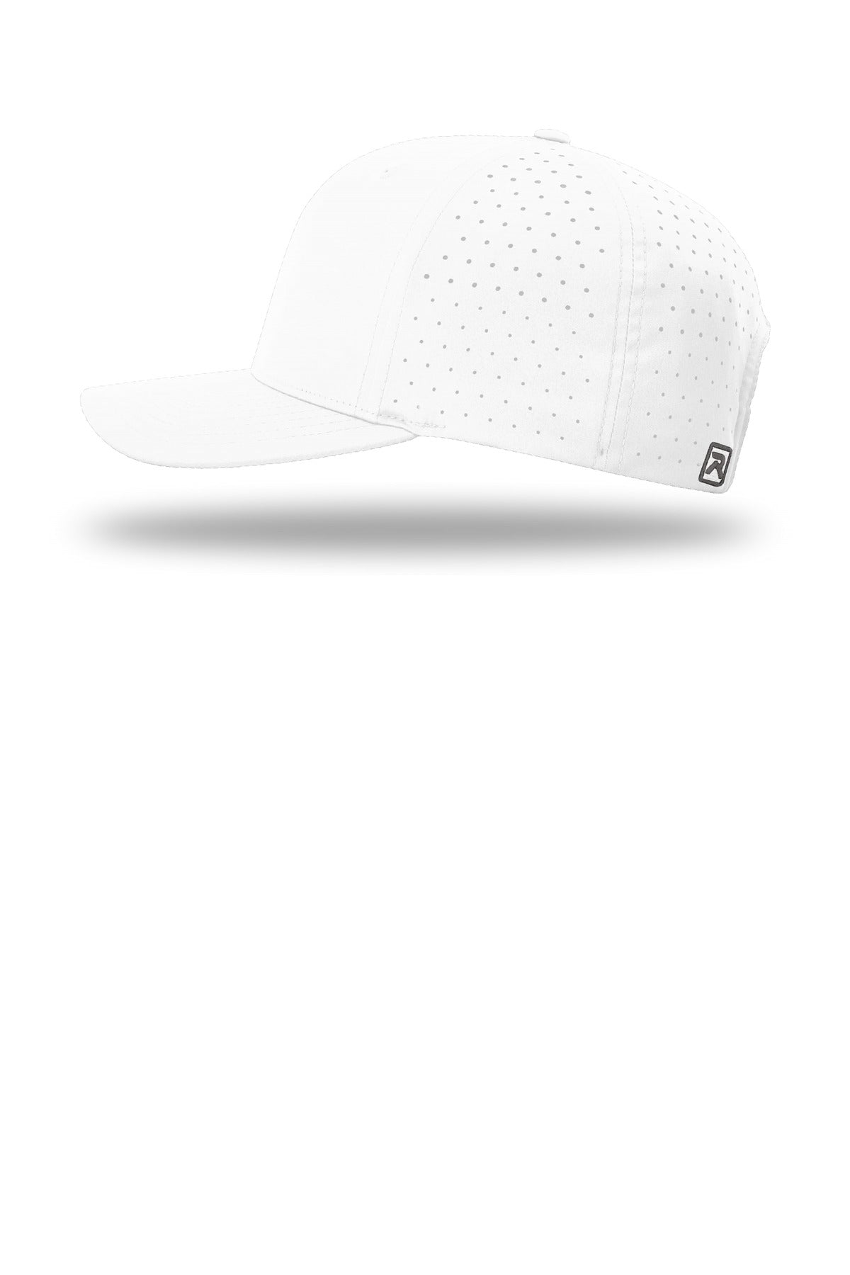 Custom White Laser Perf R-Flex Snapback 632, personalized by SanCanDo Swag in Argyle, TX