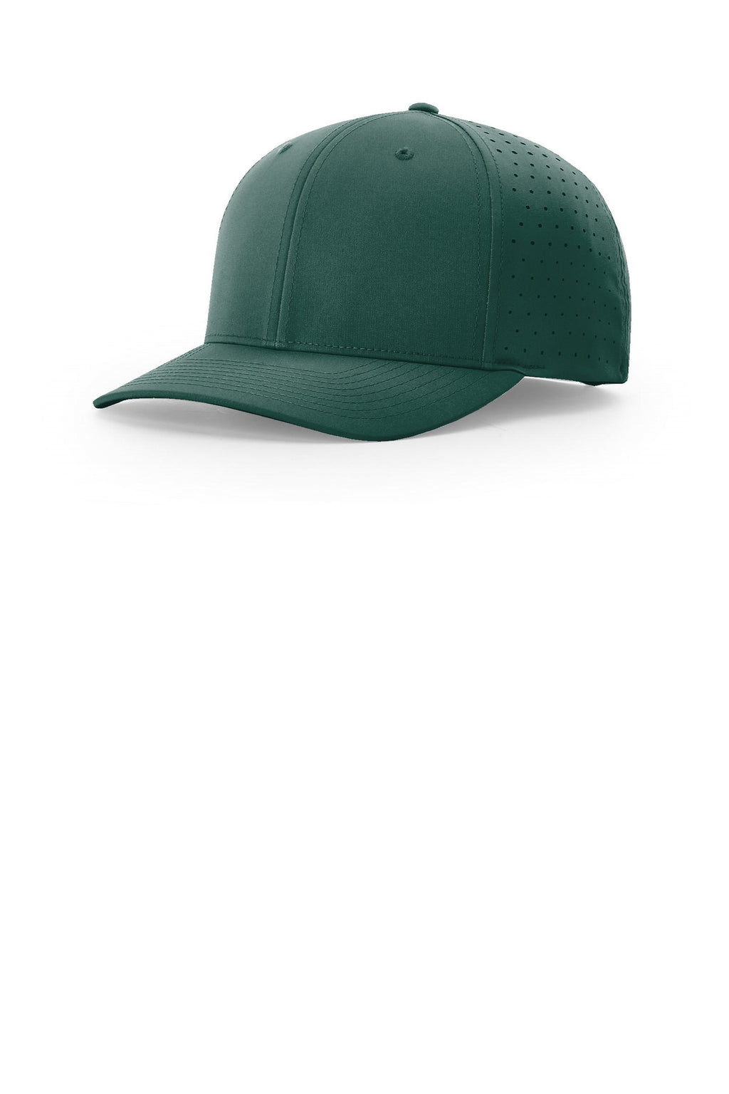 Custom Dark Green Laser Perf R-Flex Snapback 632, personalized by SanCanDo Swag in Argyle, TX