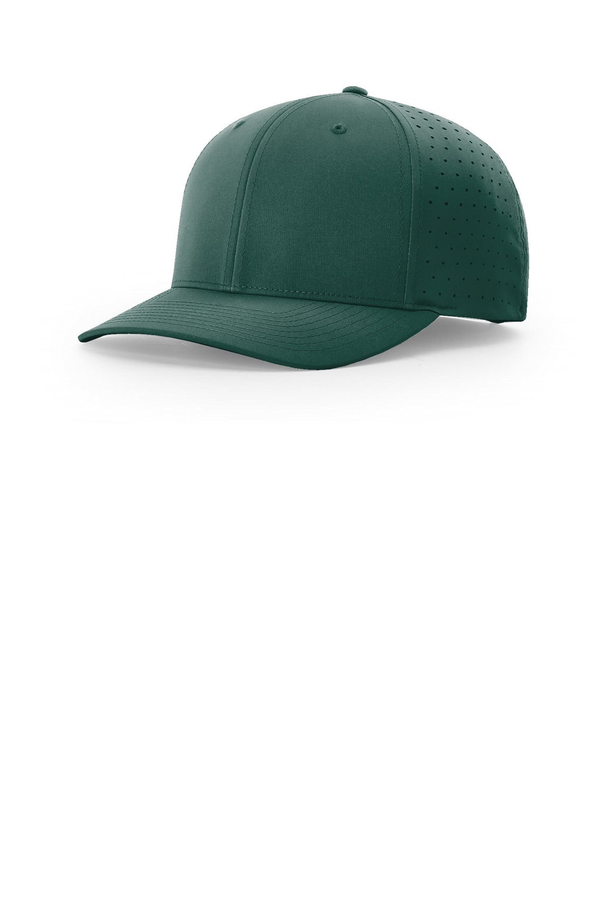 Custom Dark Green Laser Perf R-Flex Snapback 632, personalized by SanCanDo Swag in Argyle, TX