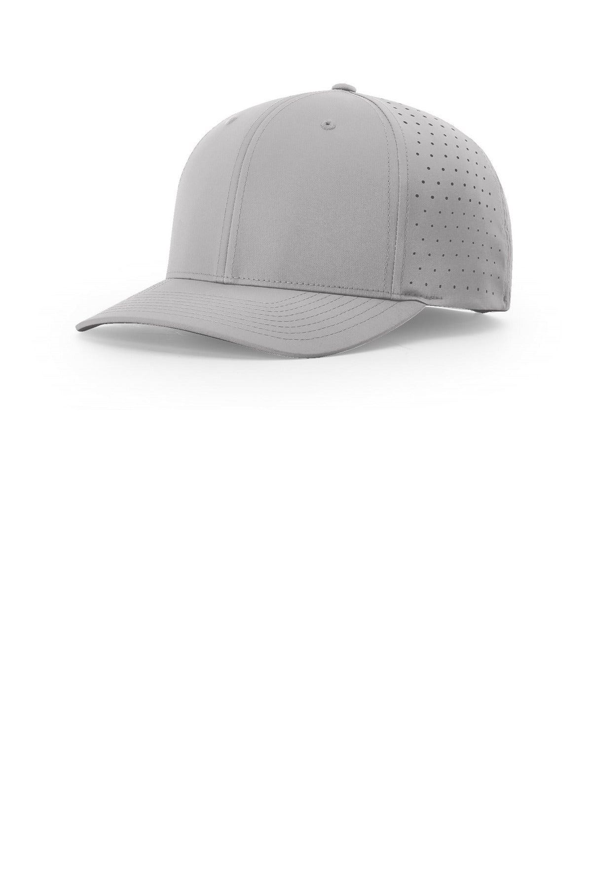 Custom Grey Laser Perf R-Flex Snapback 632, personalized by SanCanDo Swag in Argyle, TX