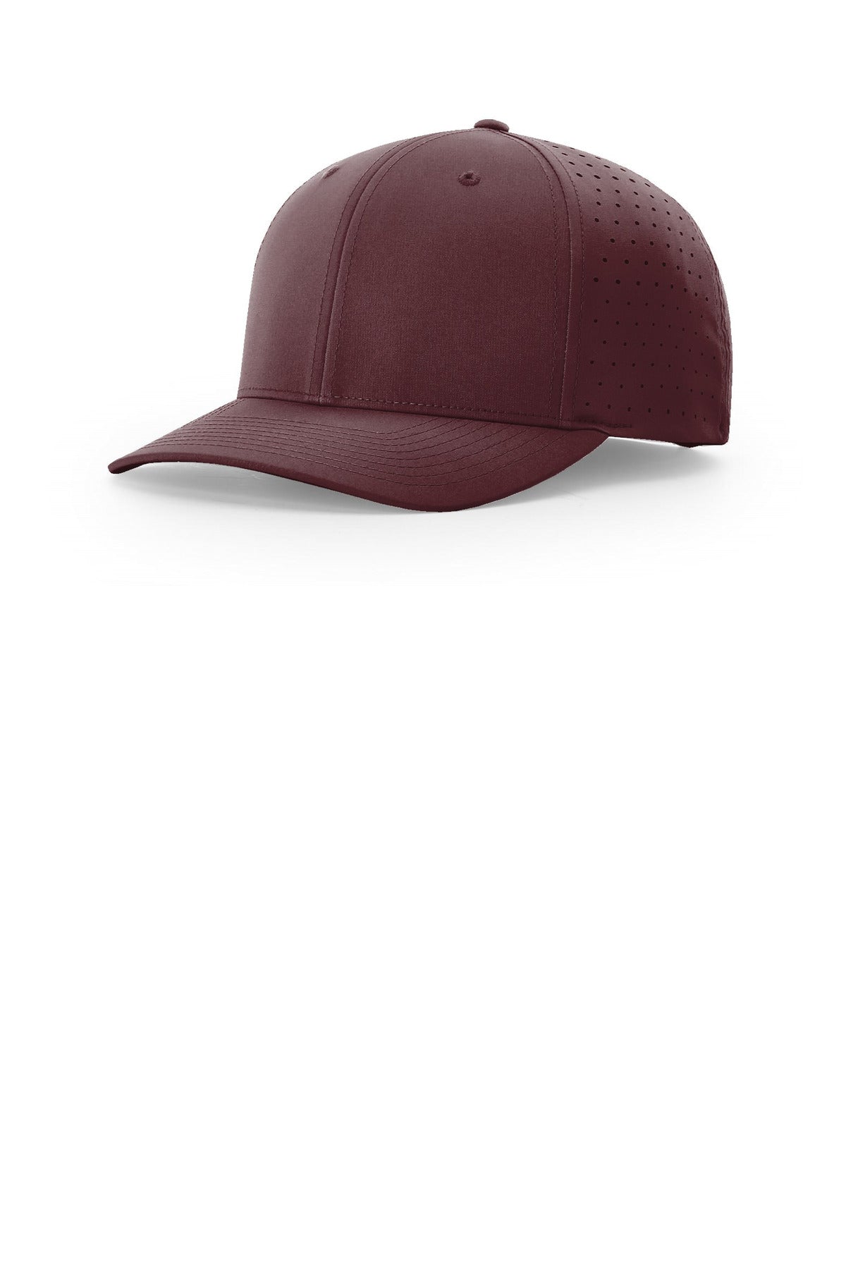 Custom Maroon Laser Perf R-Flex Snapback 632, personalized by SanCanDo Swag in Argyle, TX