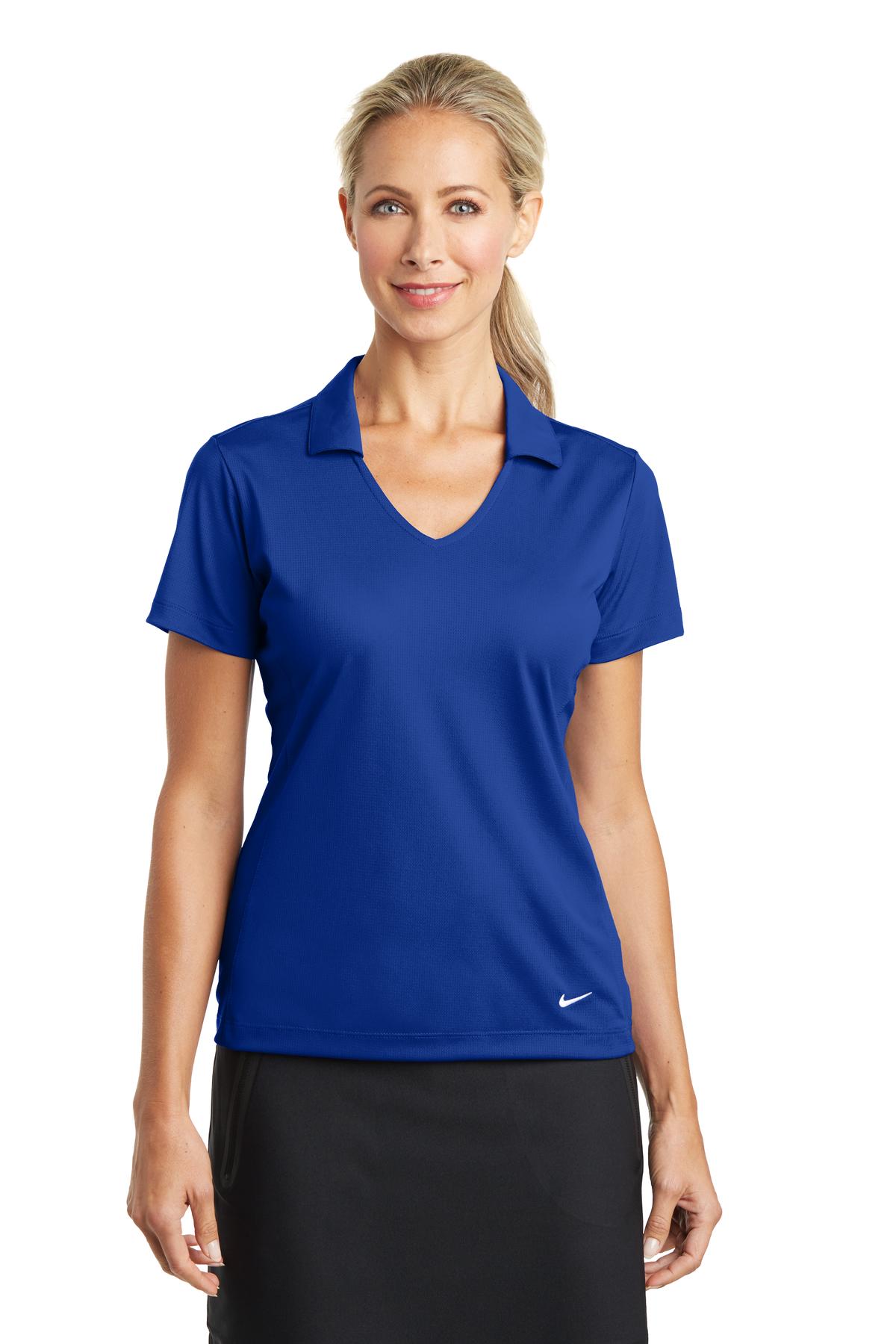 Custom Old Royal Women's Dri-FIT Vertical Mesh Polo 637165, personalized by SanCanDo Swag in Argyle, TX
