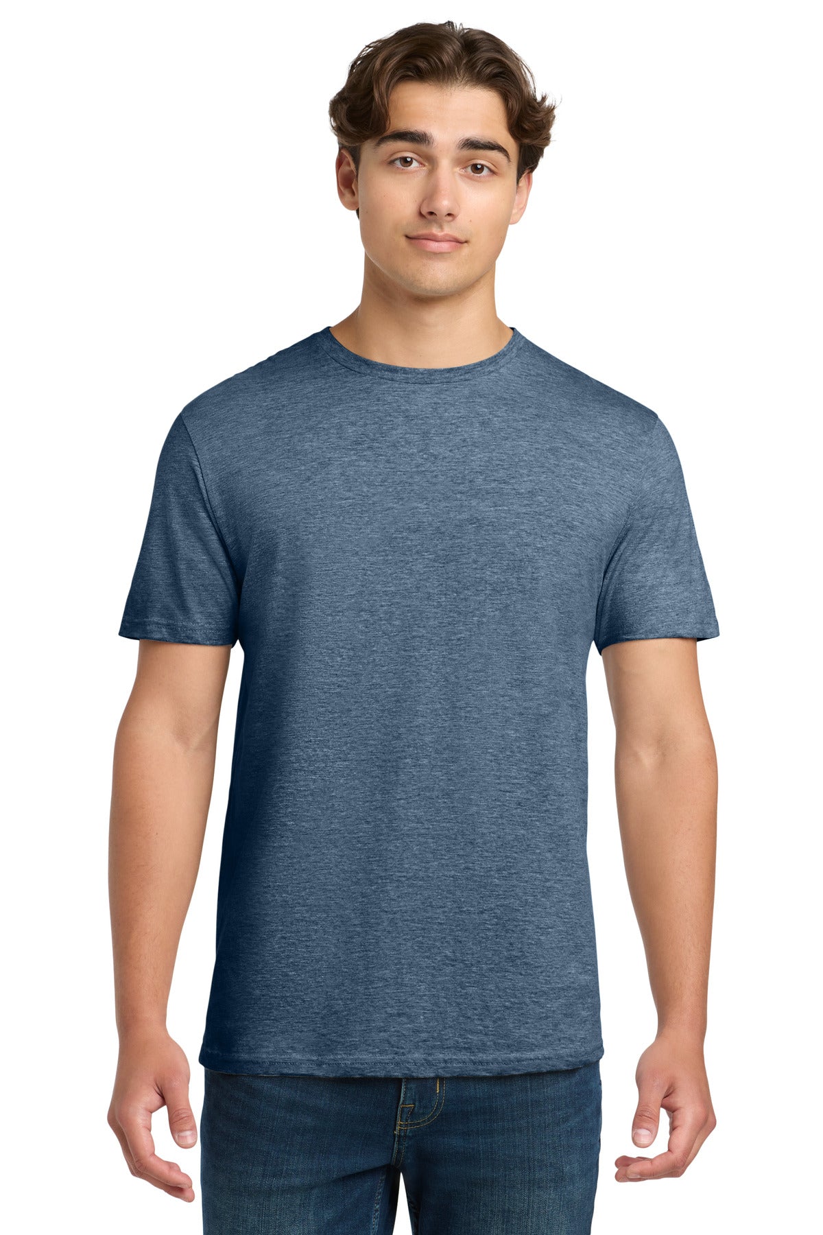 Custom Heather Indigo Softstyle Tee 64000, personalized by SanCanDo Swag in Argyle, TX