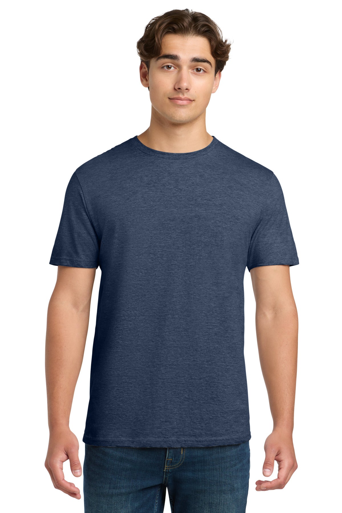 Custom Heather Navy Softstyle Tee 64000, personalized by SanCanDo Swag in Argyle, TX
