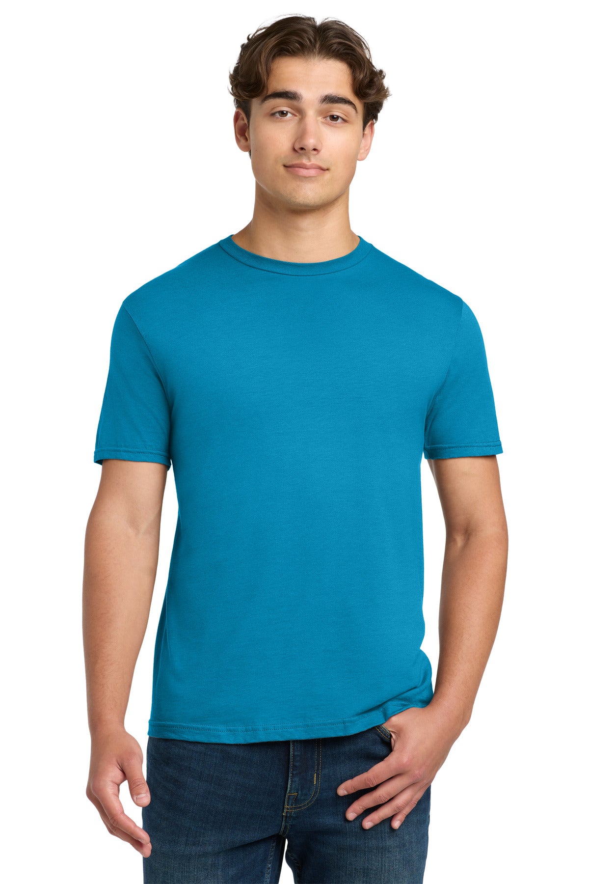 Custom Sapphire Softstyle Tee 64000, personalized by SanCanDo Swag in Argyle, TX