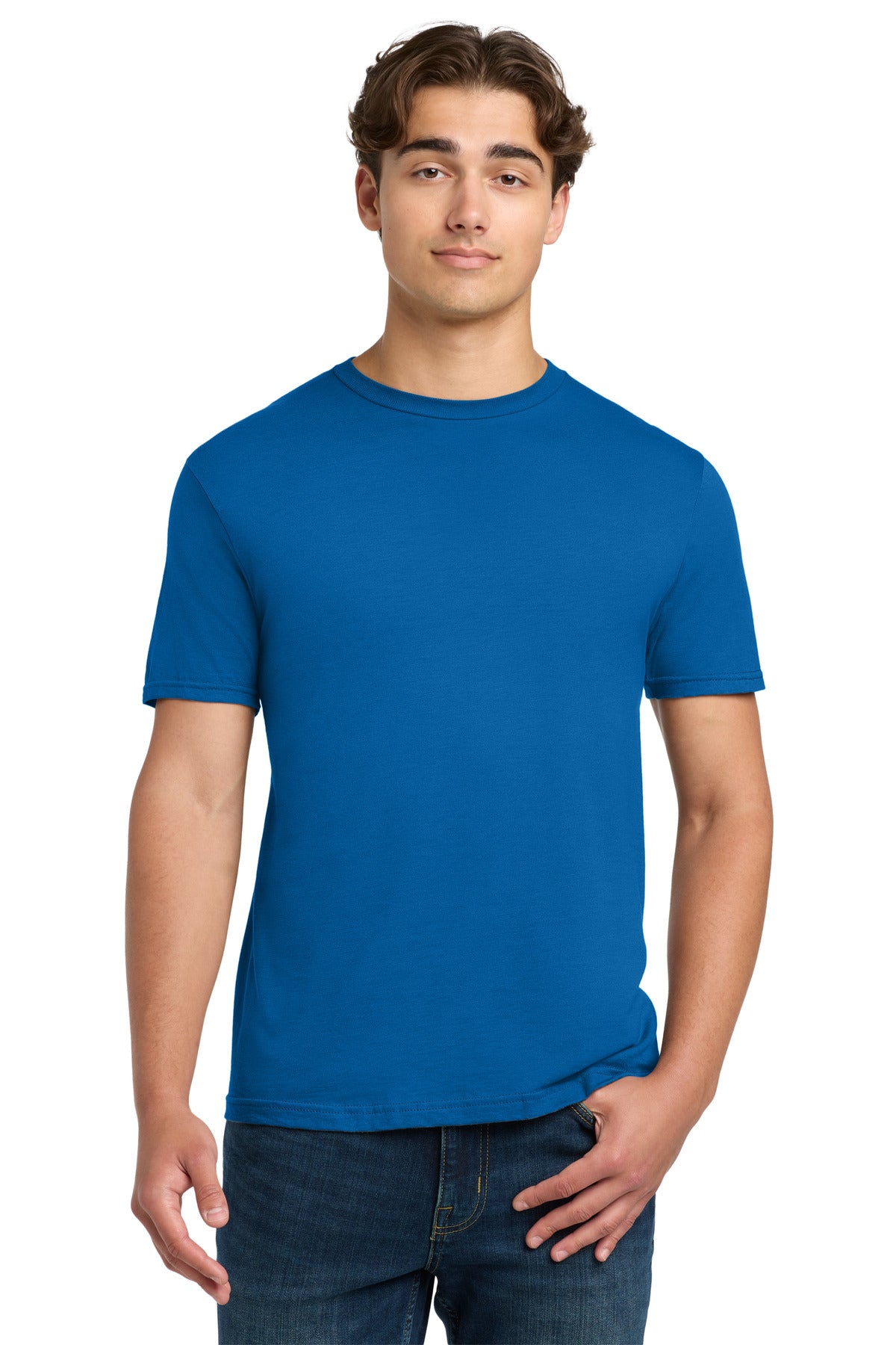 Custom Neon Blue Softstyle Tee 64000, personalized by SanCanDo Swag in Argyle, TX