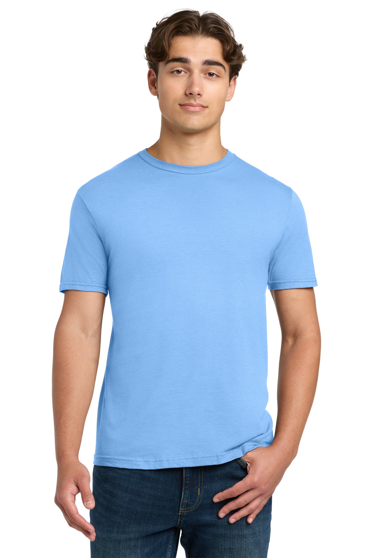 Custom Carolina Blue Softstyle Tee 64000, personalized by SanCanDo Swag in Argyle, TX