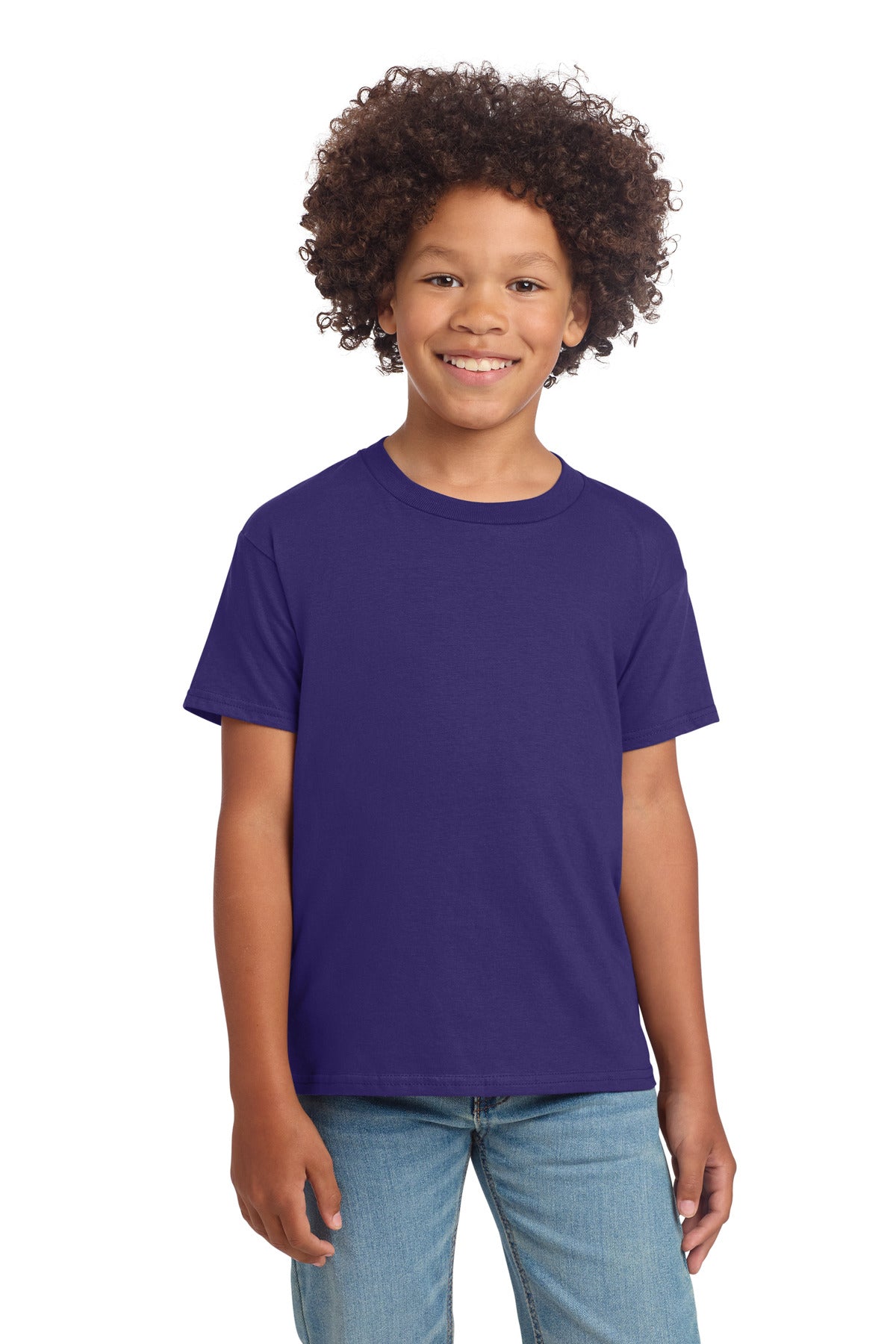 Custom Purple Youth Softstyle Tee 64000B, personalized by SanCanDo Swag in Argyle, TX