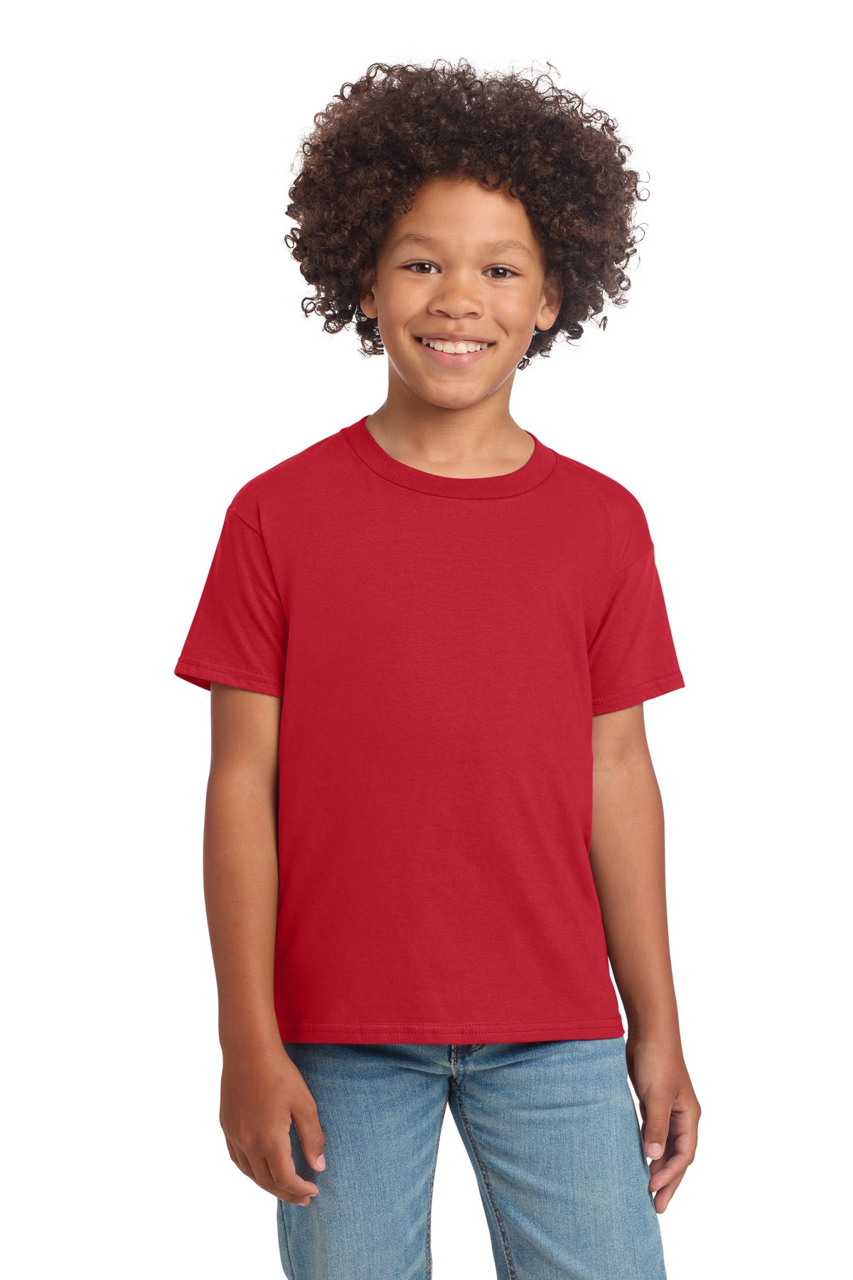 Custom Red Youth Softstyle Tee 64000B, personalized by SanCanDo Swag in Argyle, TX