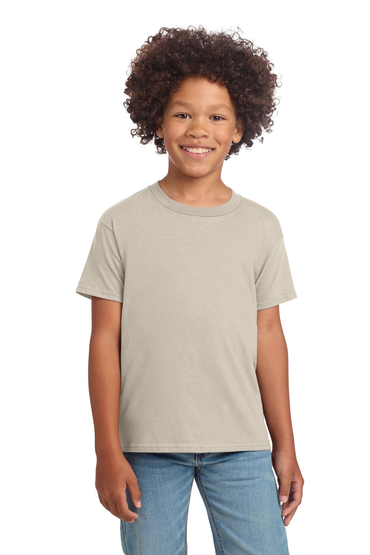 Custom Sand Youth Softstyle Tee 64000B, personalized by SanCanDo Swag in Argyle, TX