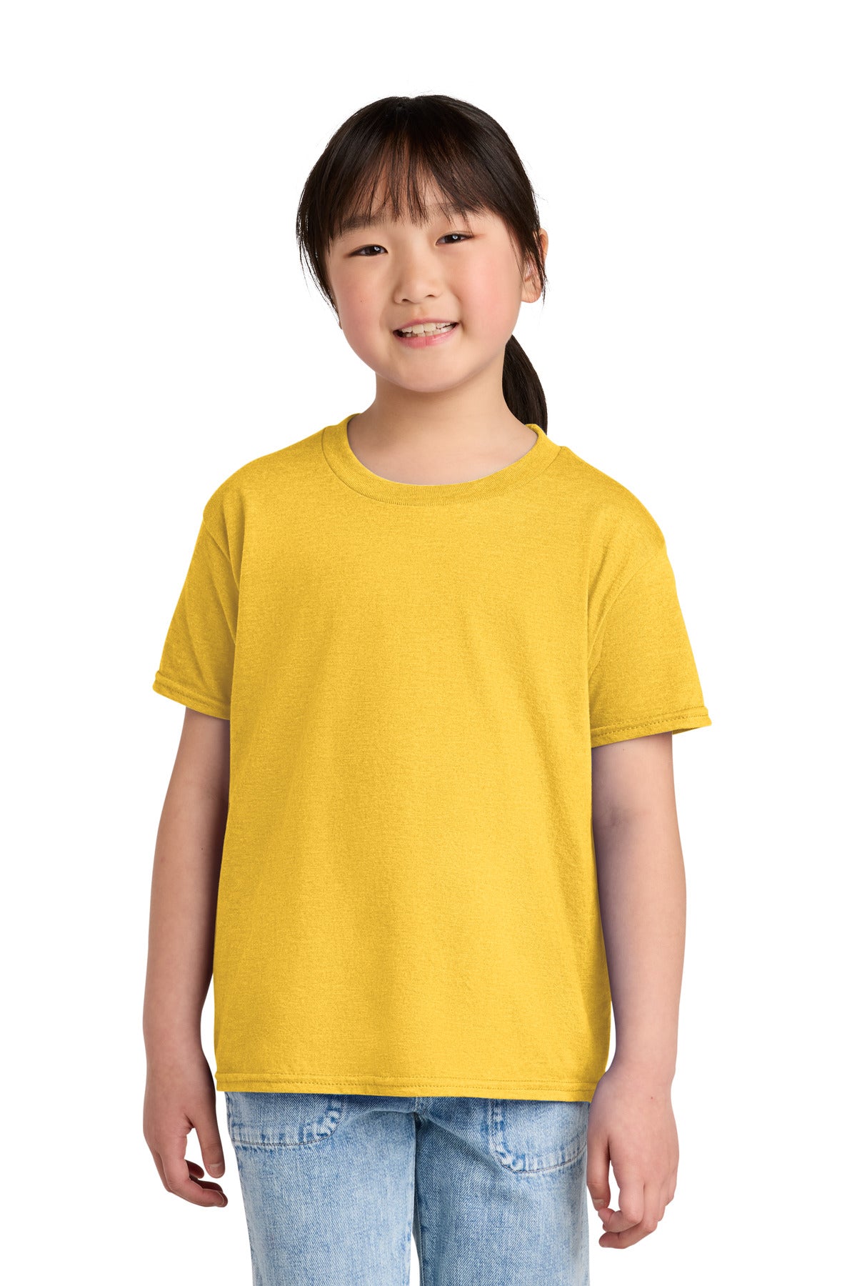 Custom Daisy Mist Youth Softstyle CVC Tee 64000BCVC, personalized by SanCanDo Swag in Argyle, TX