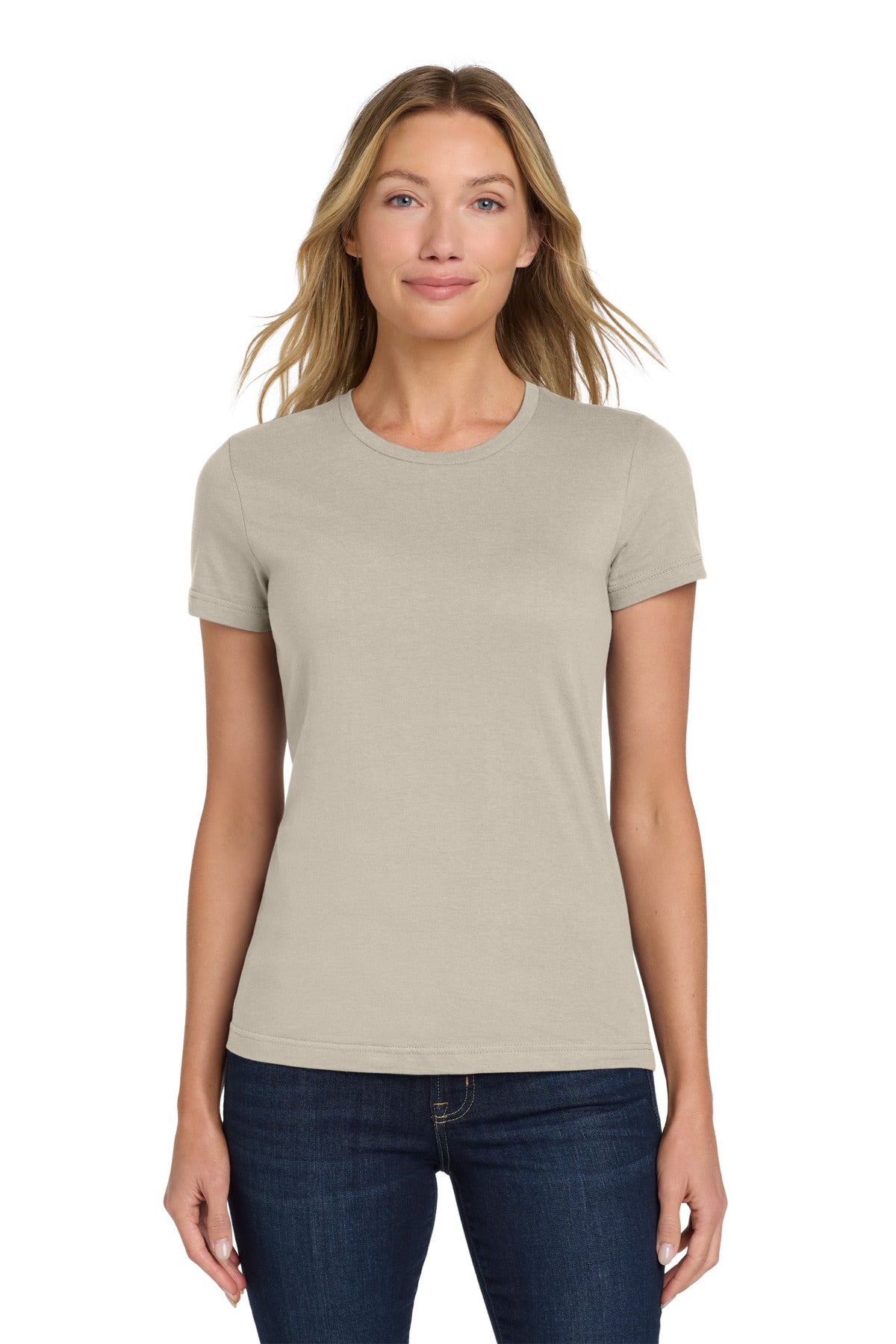 Custom Sand Softstyle Women's Tee 64000L, personalized by SanCanDo Swag in Argyle, TX