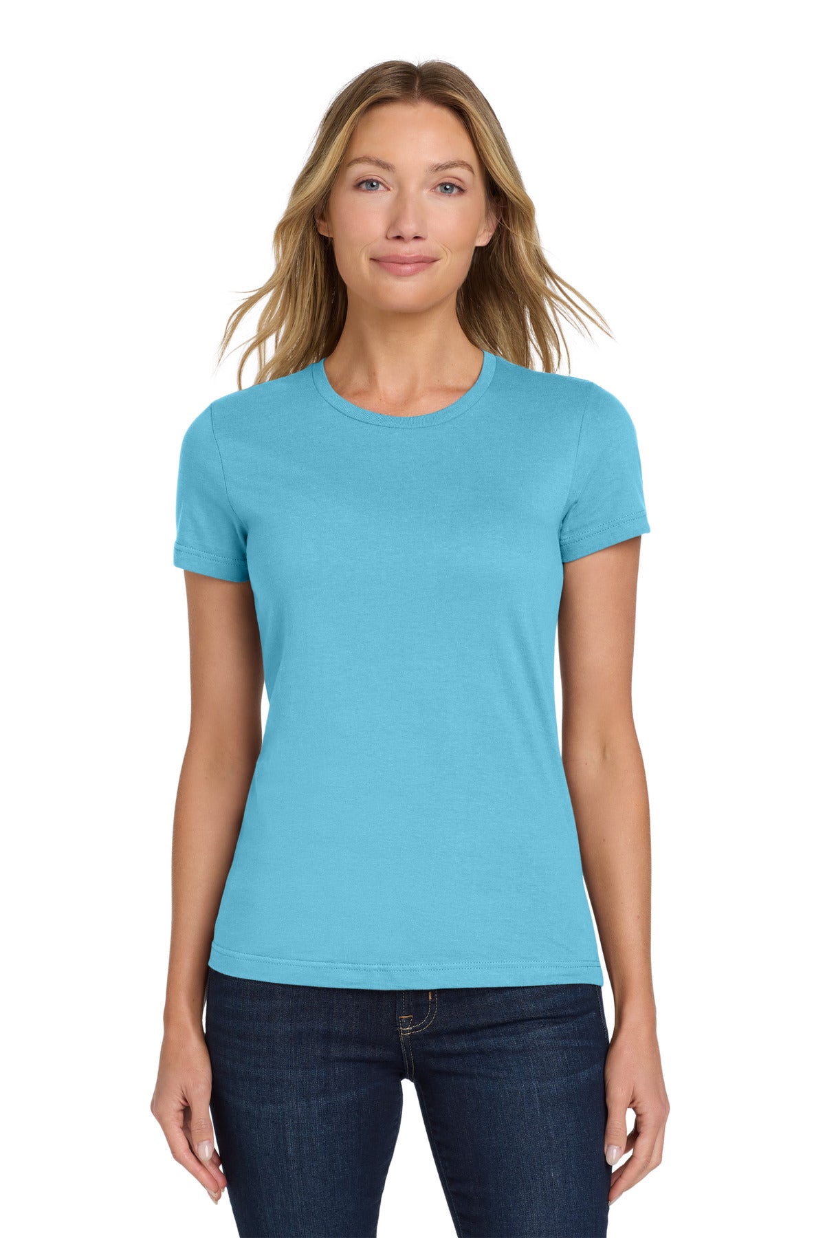 Custom Sky Softstyle Women's Tee 64000L, personalized by SanCanDo Swag in Argyle, TX