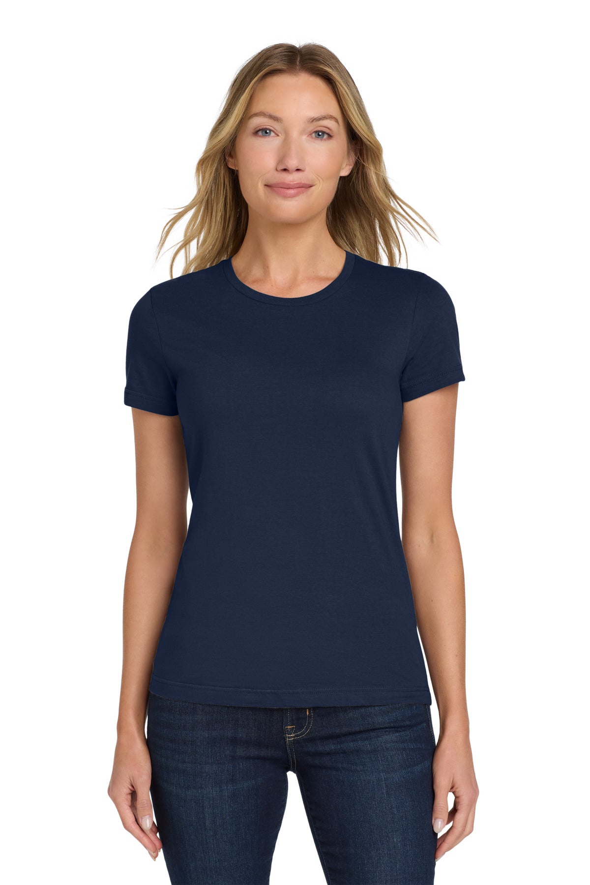 Custom Navy Softstyle Women's Tee 64000L, personalized by SanCanDo Swag in Argyle, TX