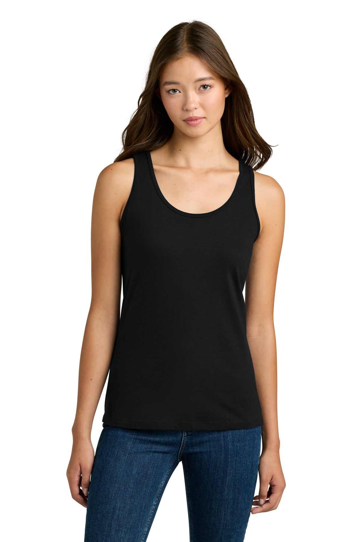 Custom Black Softstyle Junior Fit Tank Top 64200L, personalized by SanCanDo Swag in Argyle, TX