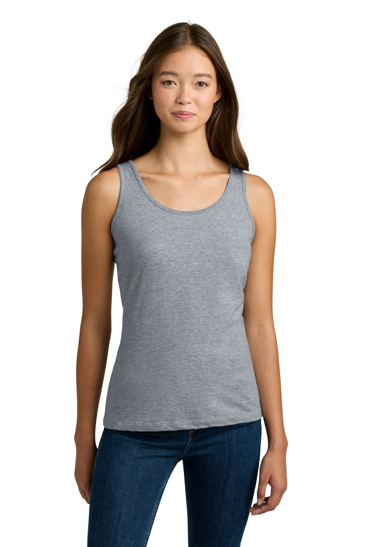 Custom Sport Grey Softstyle Junior Fit Tank Top 64200L, personalized by SanCanDo Swag in Argyle, TX