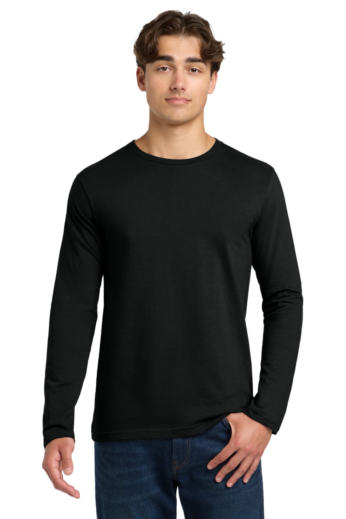 Custom Black Softstyle Long Sleeve Tee 64400, personalized by SanCanDo Swag in Argyle, TX