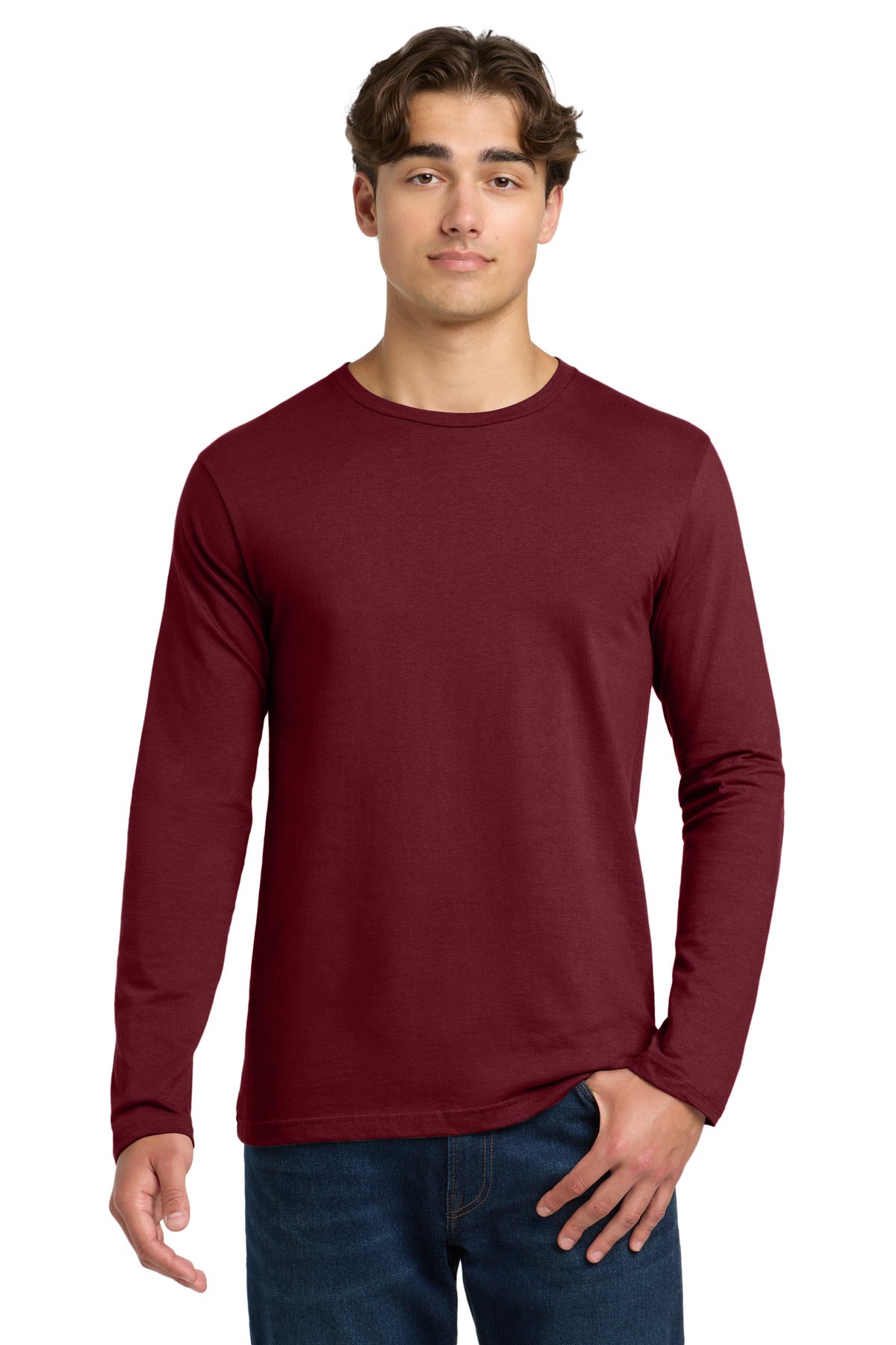 Custom Garnet Softstyle Long Sleeve Tee 64400, personalized by SanCanDo Swag in Argyle, TX
