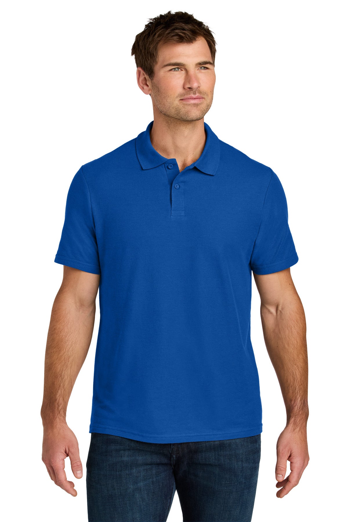 Custom Royal Softstyle Pique Polo 64800, personalized by SanCanDo Swag in Argyle, TX