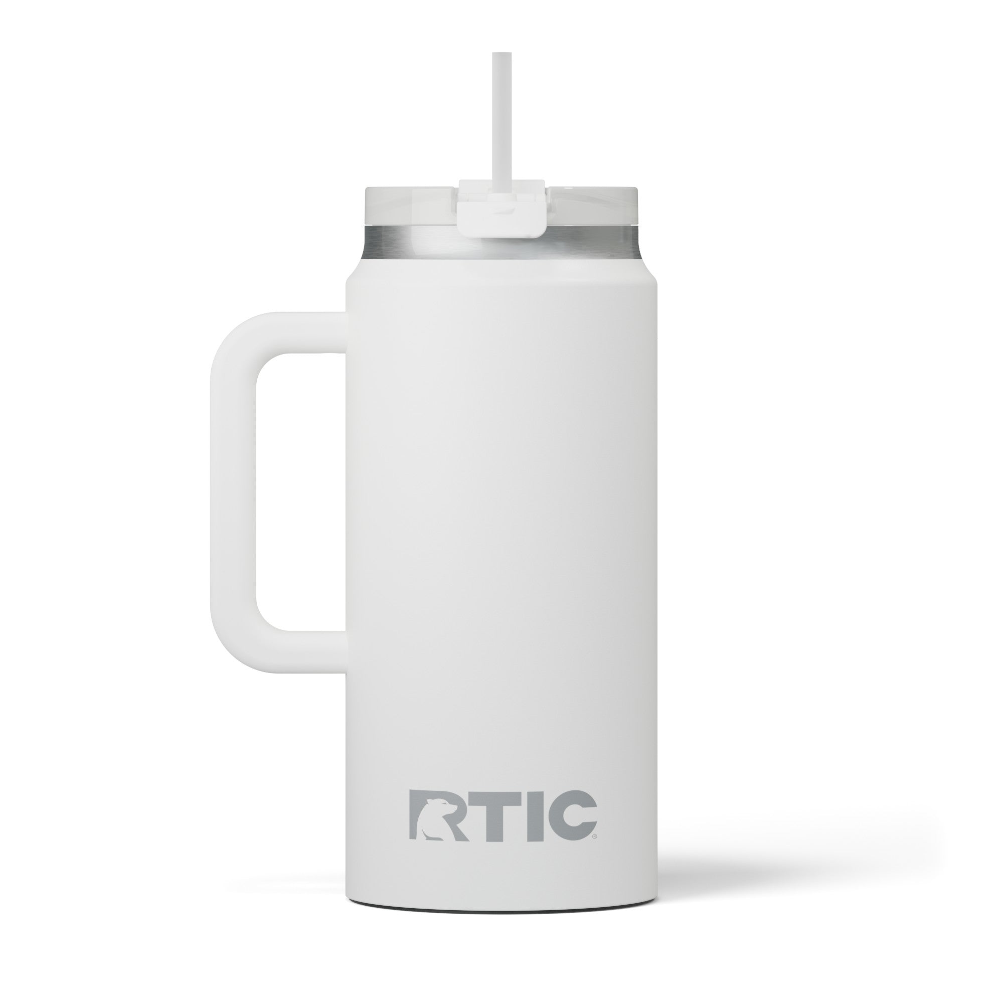 Custom White RTIC 64 oz Road Trip Tumbler, personalized by SanCanDo Swag in Argyle, TX