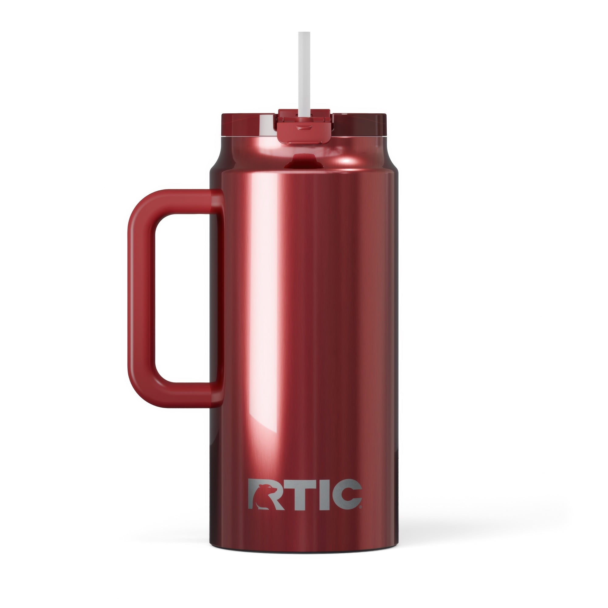 Custom Black Cherry Metallic RTIC 64 oz Road Trip Tumbler, personalized by SanCanDo Swag in Argyle, TX