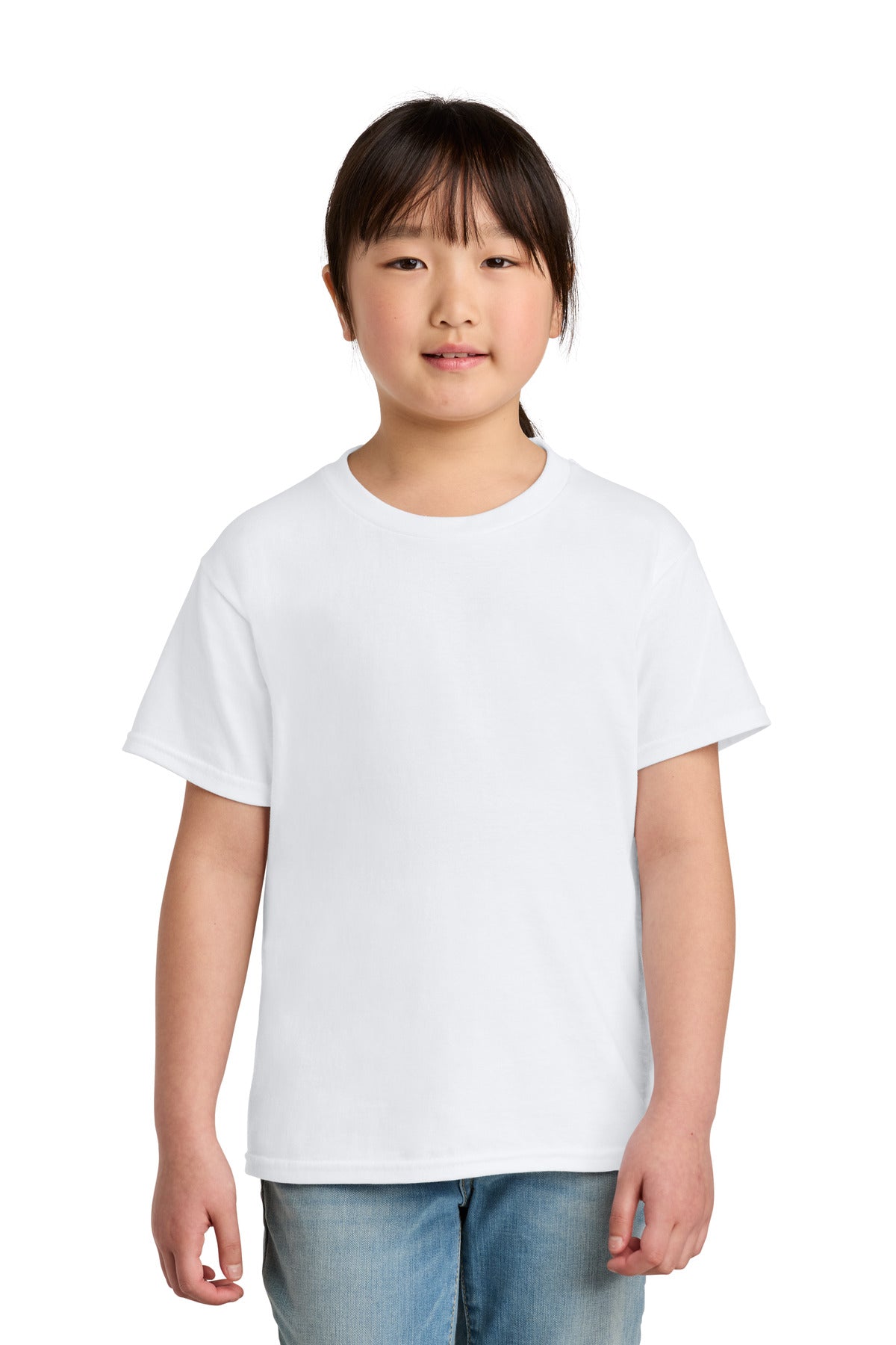 Custom White Youth Softstyle Midweight Tee 65000B, personalized by SanCanDo Swag in Argyle, TX