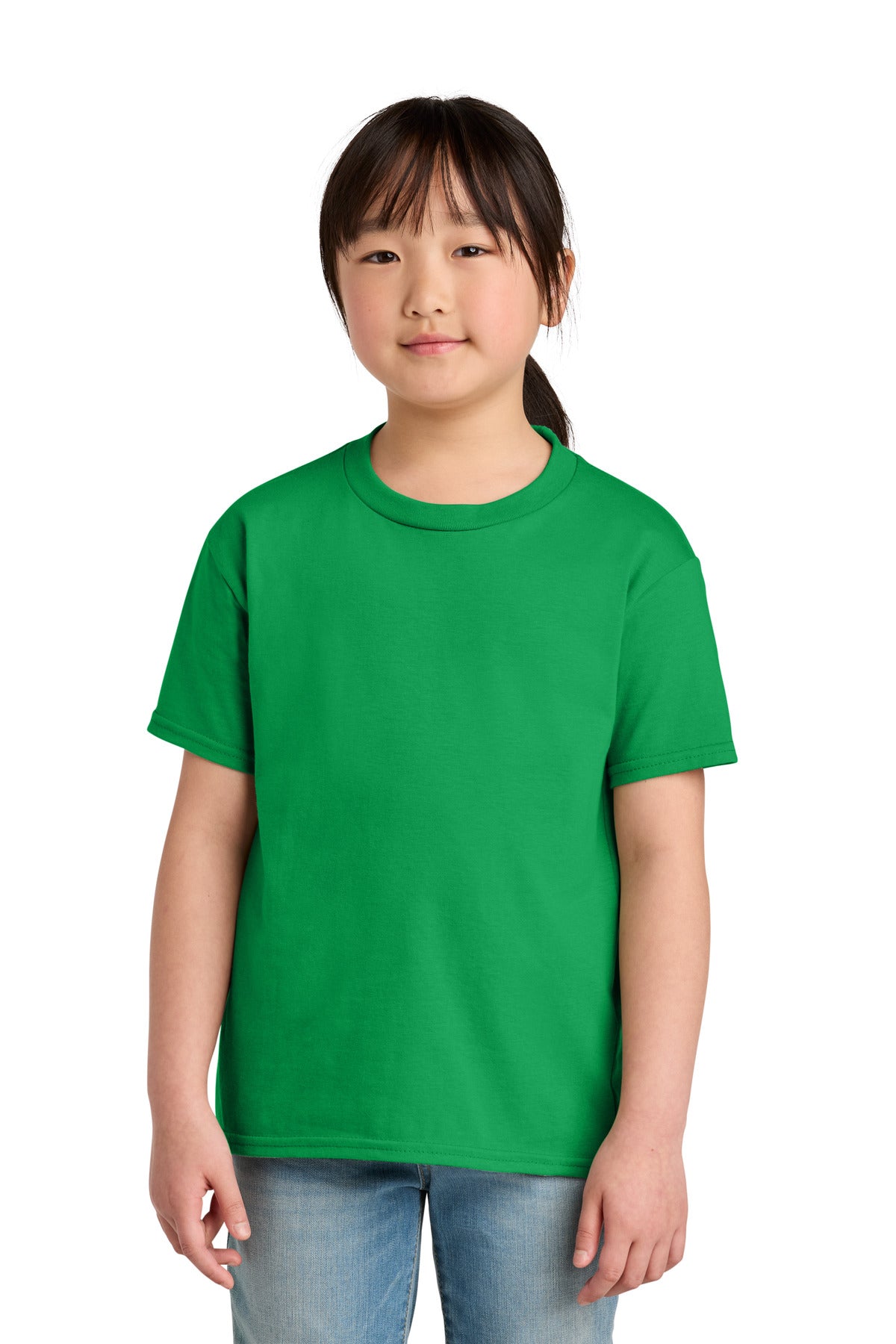 Custom Irish Green Youth Softstyle Midweight Tee 65000B, personalized by SanCanDo Swag in Argyle, TX