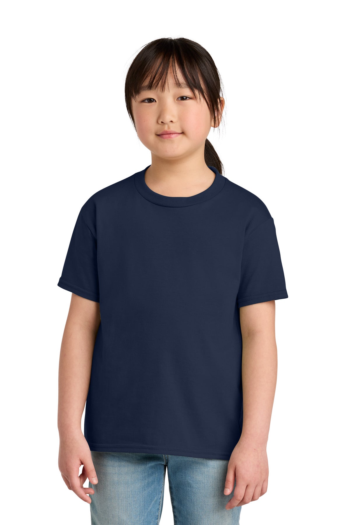 Custom Navy Youth Softstyle Midweight Tee 65000B, personalized by SanCanDo Swag in Argyle, TX