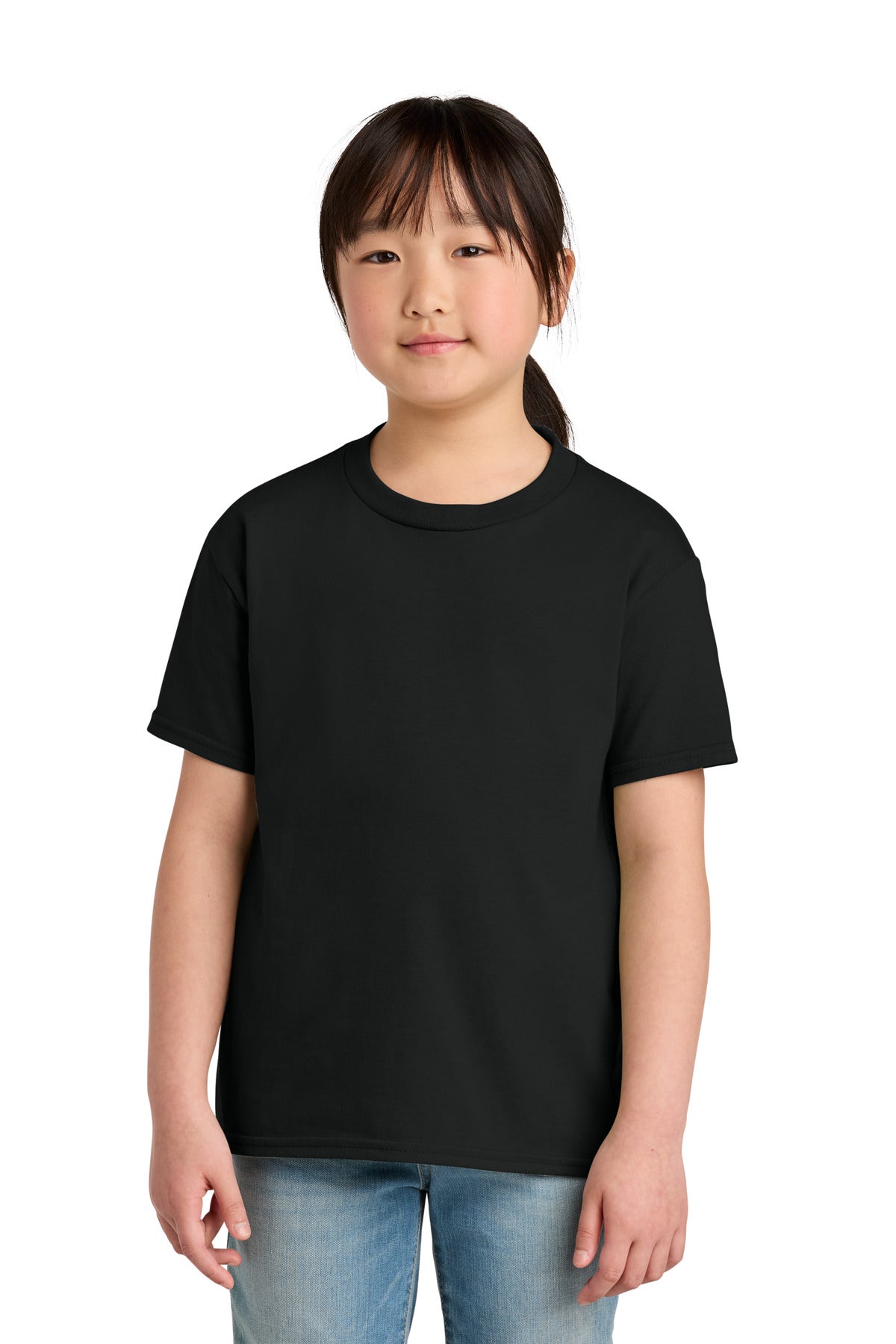 Custom Pitch Black Youth Softstyle Midweight Tee 65000B, personalized by SanCanDo Swag in Argyle, TX