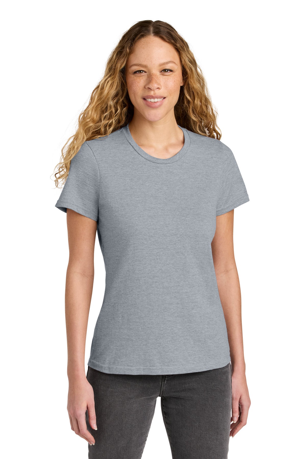 Custom Ring Spun Sport Grey Women's Softstyle Midweight Tee 65000L, personalized by SanCanDo Swag in Argyle, TX