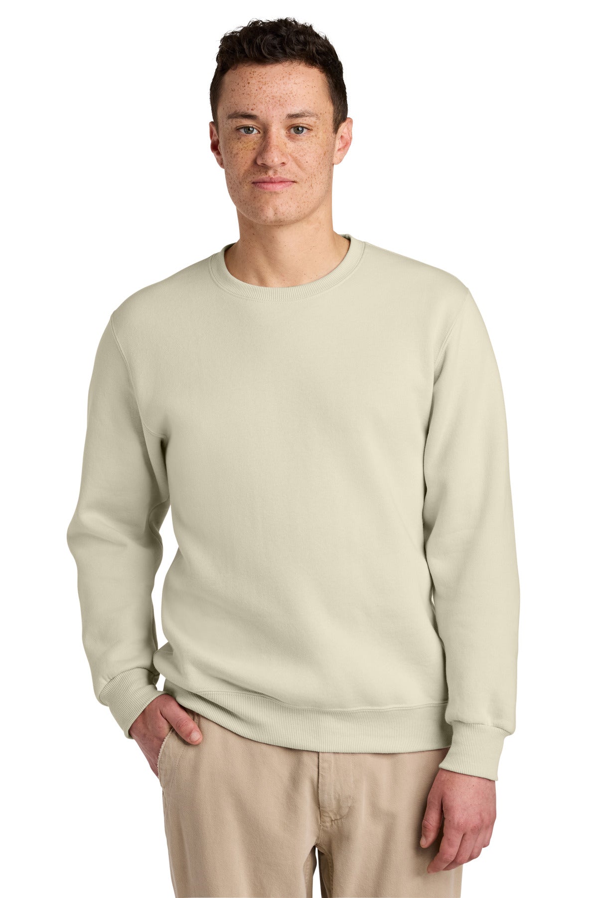 Custom Putty Eco Premium Blend Crewneck 701M, personalized by SanCanDo Swag in Argyle, TX