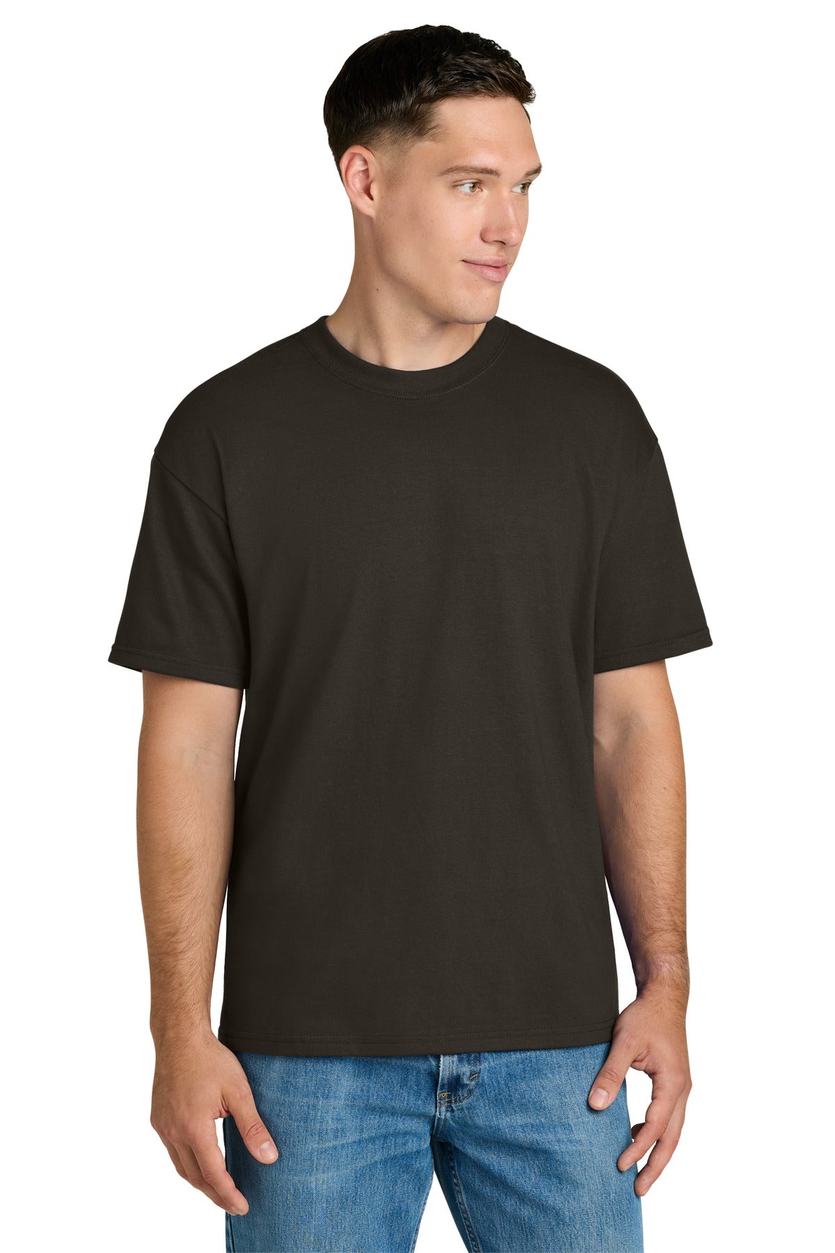 Custom Dark Chocolate Hammer Maxweight Tee 75000, personalized by SanCanDo Swag in Argyle, TX
