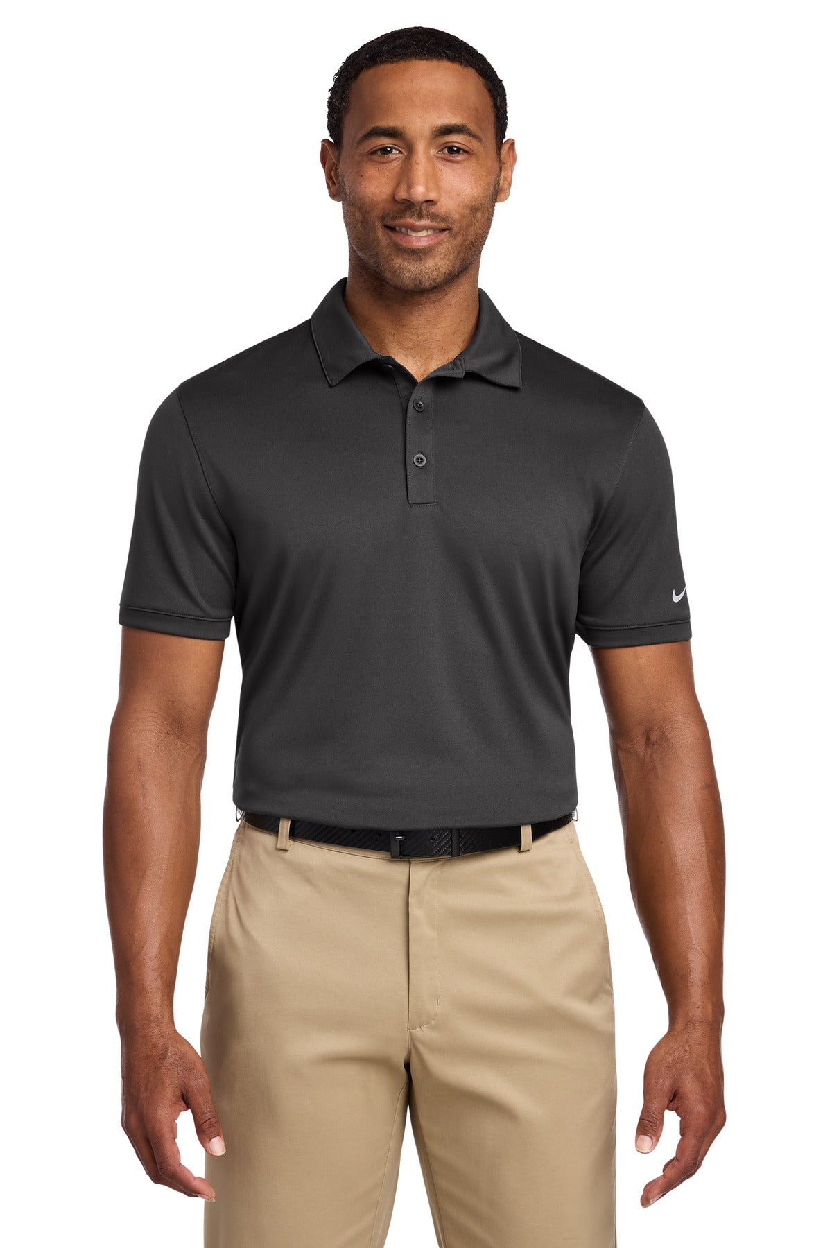 Custom Anthracite Dri-FIT Players Modern Fit Polo 799802, personalized by SanCanDo Swag in Argyle, TX