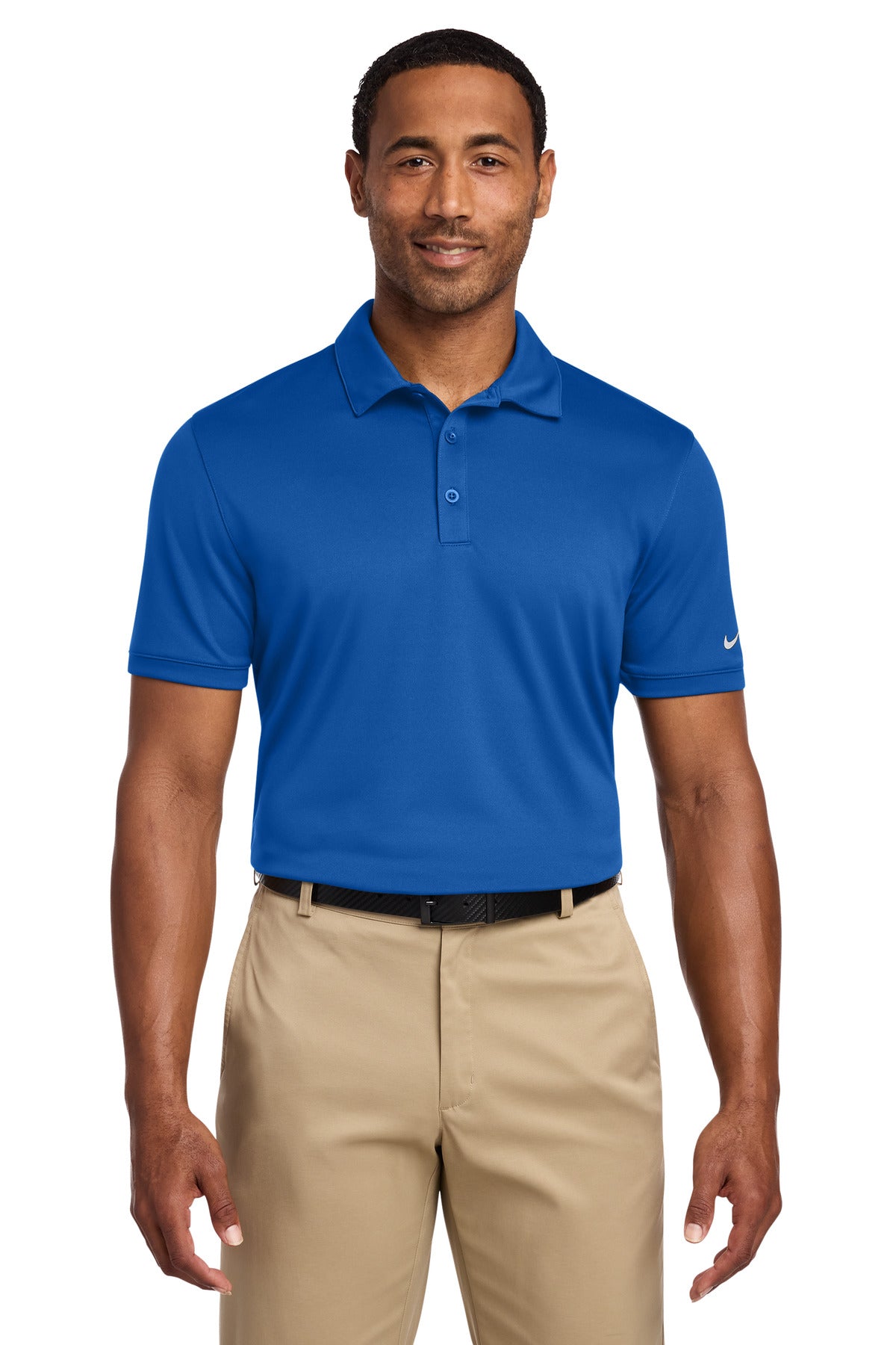 Custom Gym Blue Dri-FIT Players Modern Fit Polo 799802, personalized by SanCanDo Swag in Argyle, TX